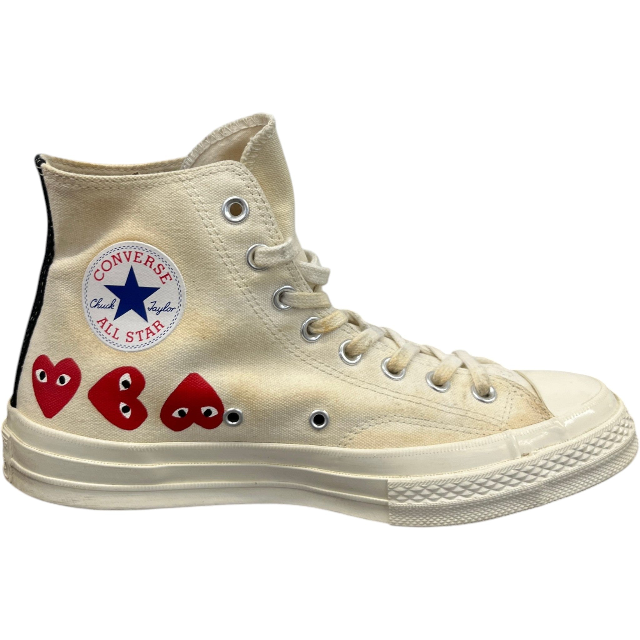 Men's X Comme Des Garçons Play Chuck 70 High Top High Trainers White Size EU 42 / UK 8