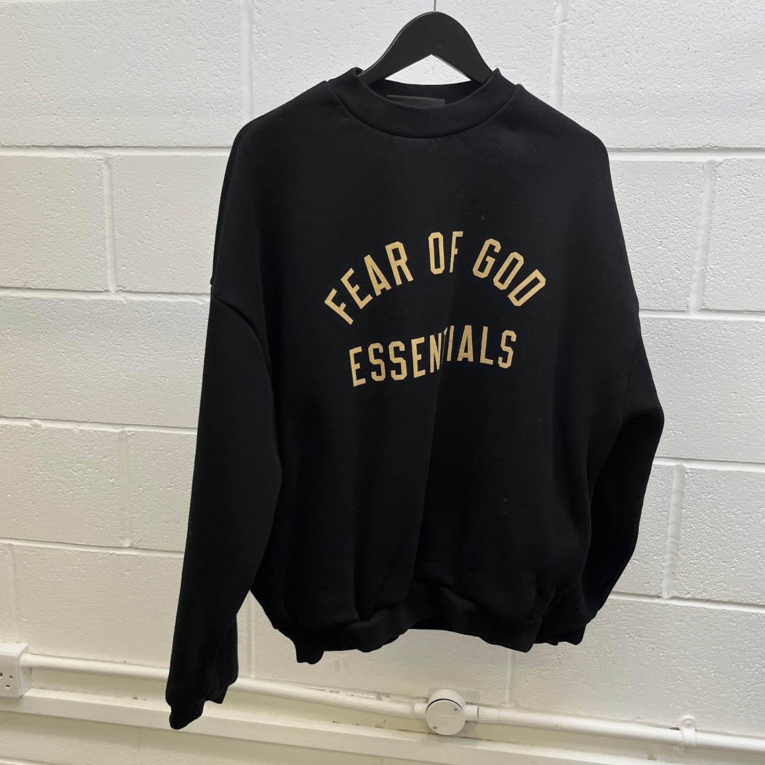 Men's Logo Print Sweatshirt Black Size S