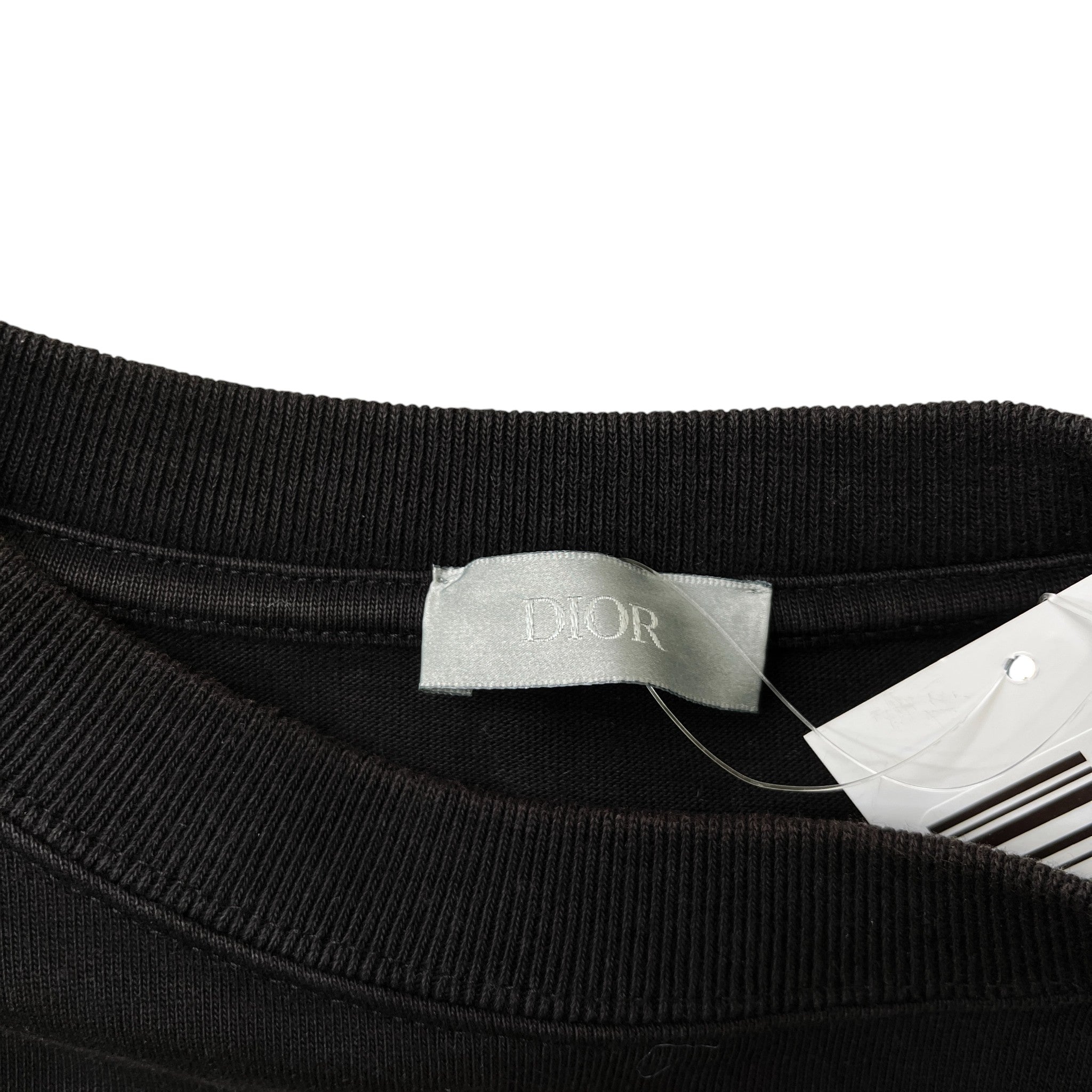 Men's Embroidered Logo T-Shirt Black Size XS