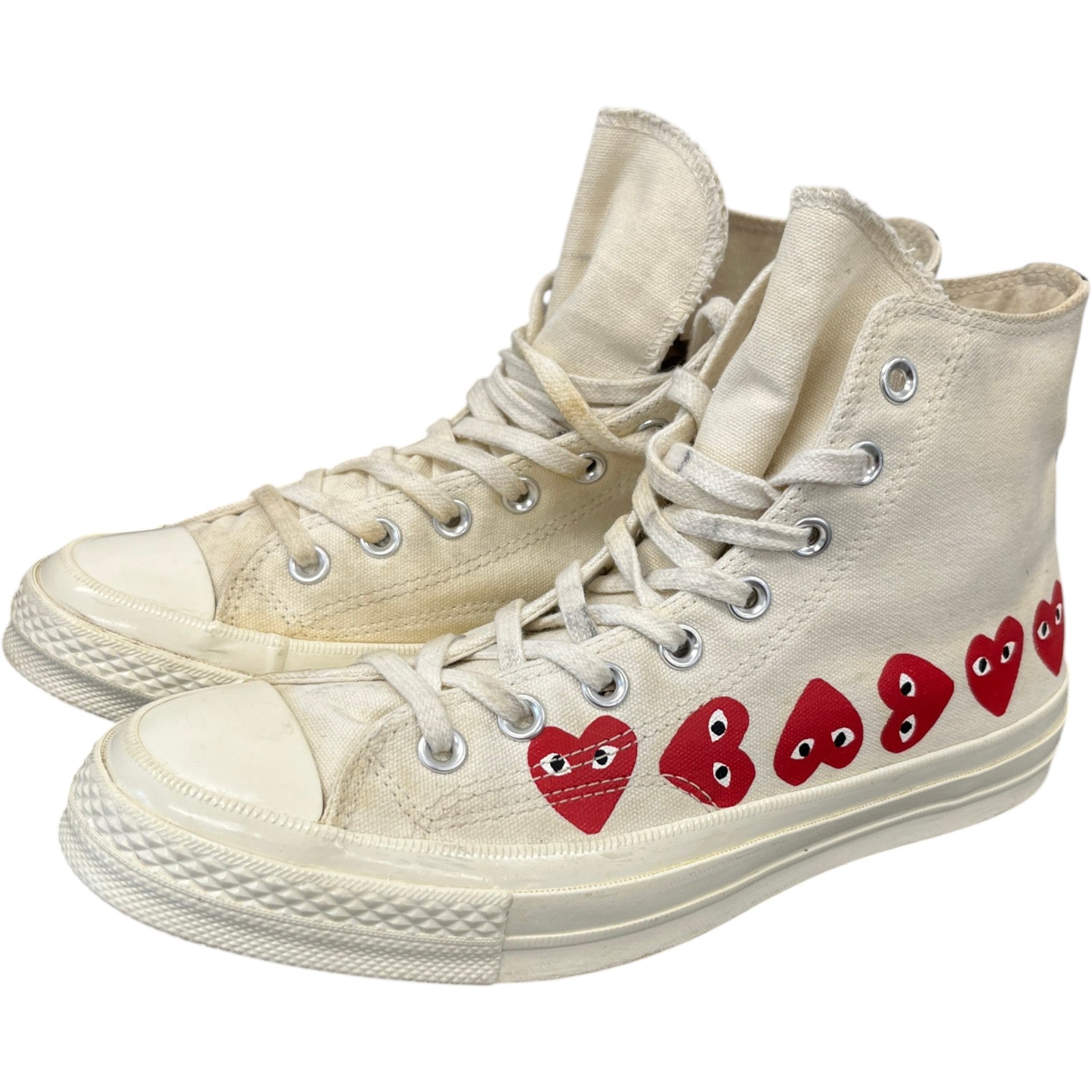 Men's X Comme Des Garçons Play Chuck 70 High Top High Trainers White Size EU 42 / UK 8