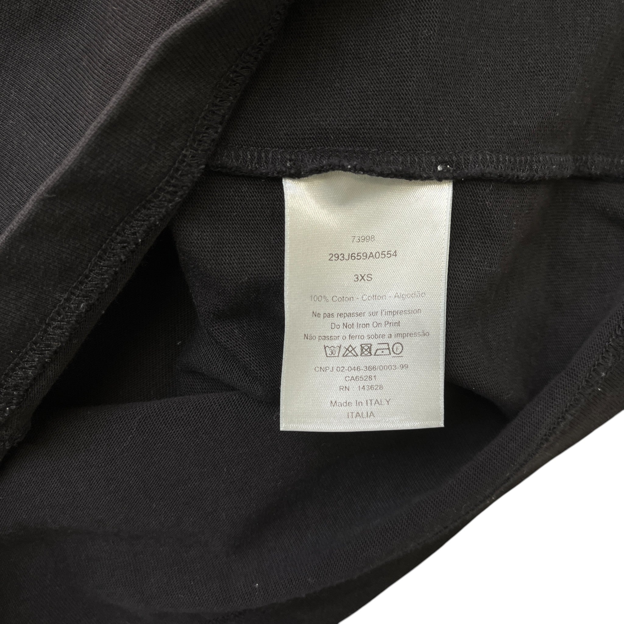 Men's Embroidered Logo T-Shirt Black Size XS