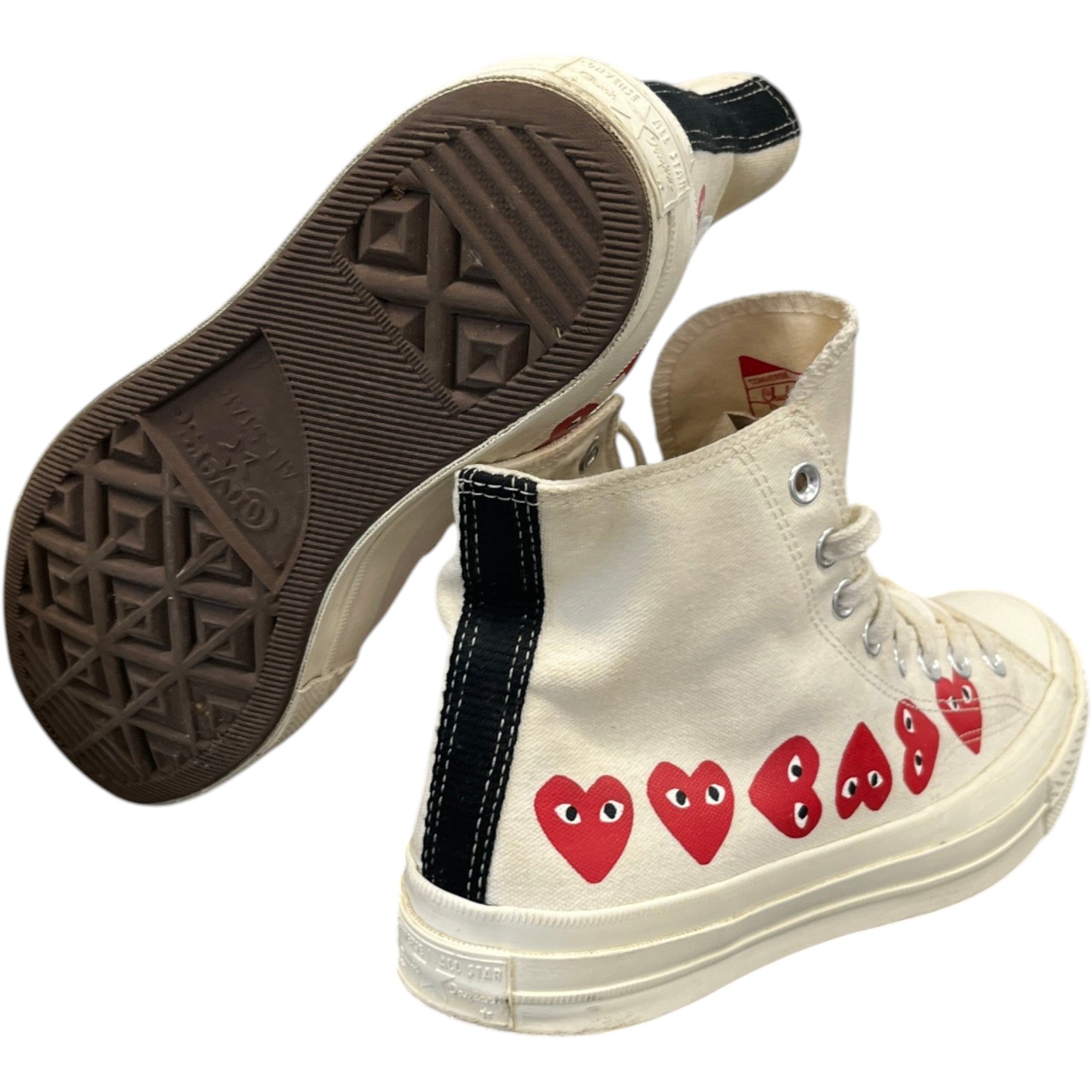 Men's X Comme Des Garçons Play Chuck 70 High Top High Trainers White Size EU 42 / UK 8