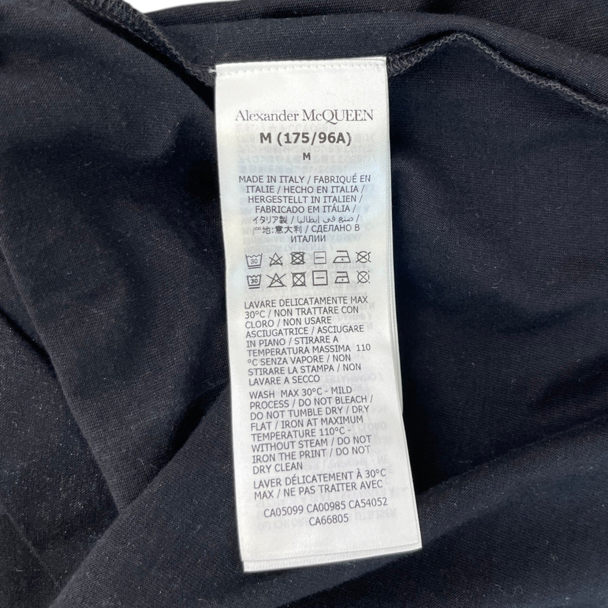 Men's Floral Skull Print T-Shirt Black Size M