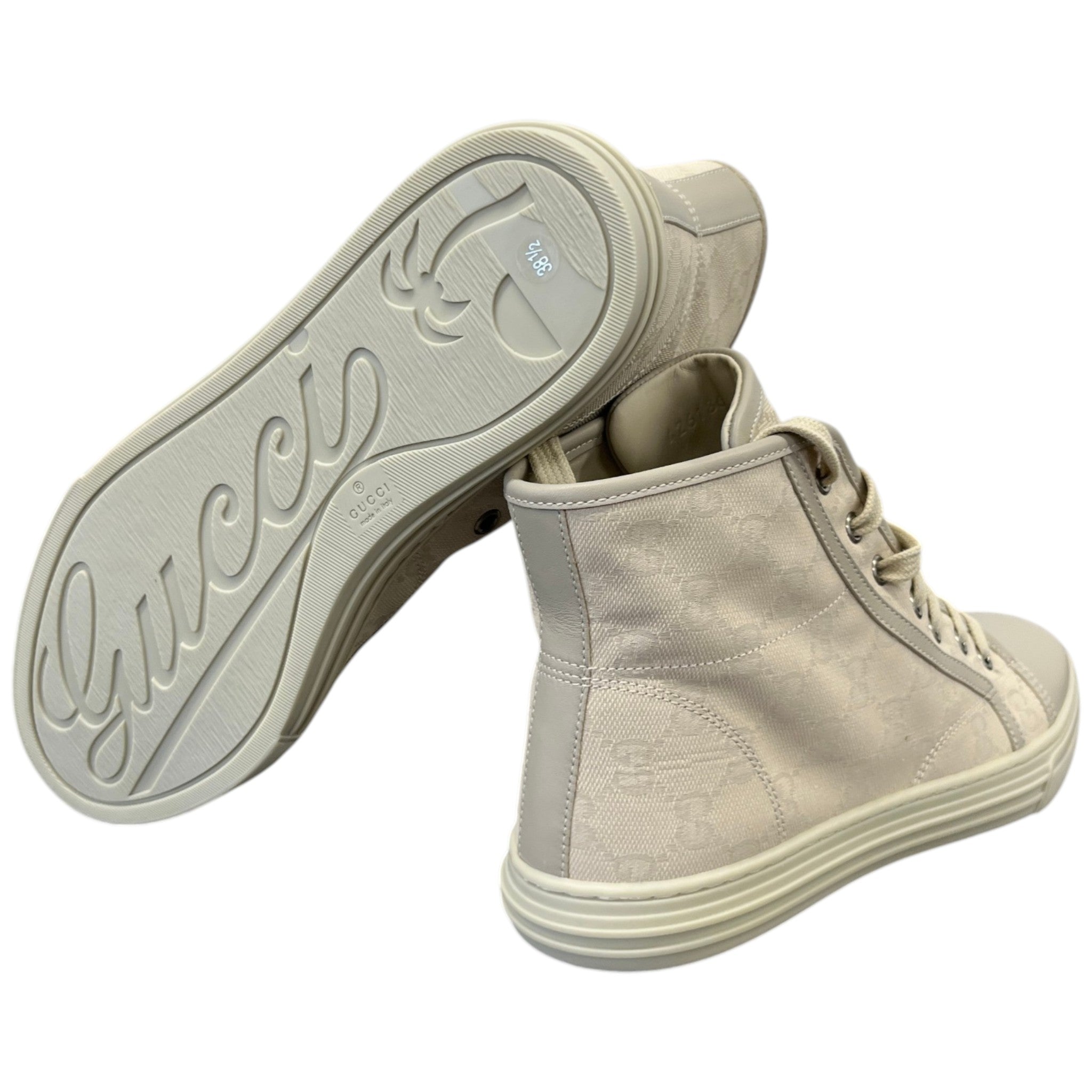 Women's Gg Supreme High Trainers Cream Size EU 38.5 / UK 5.5