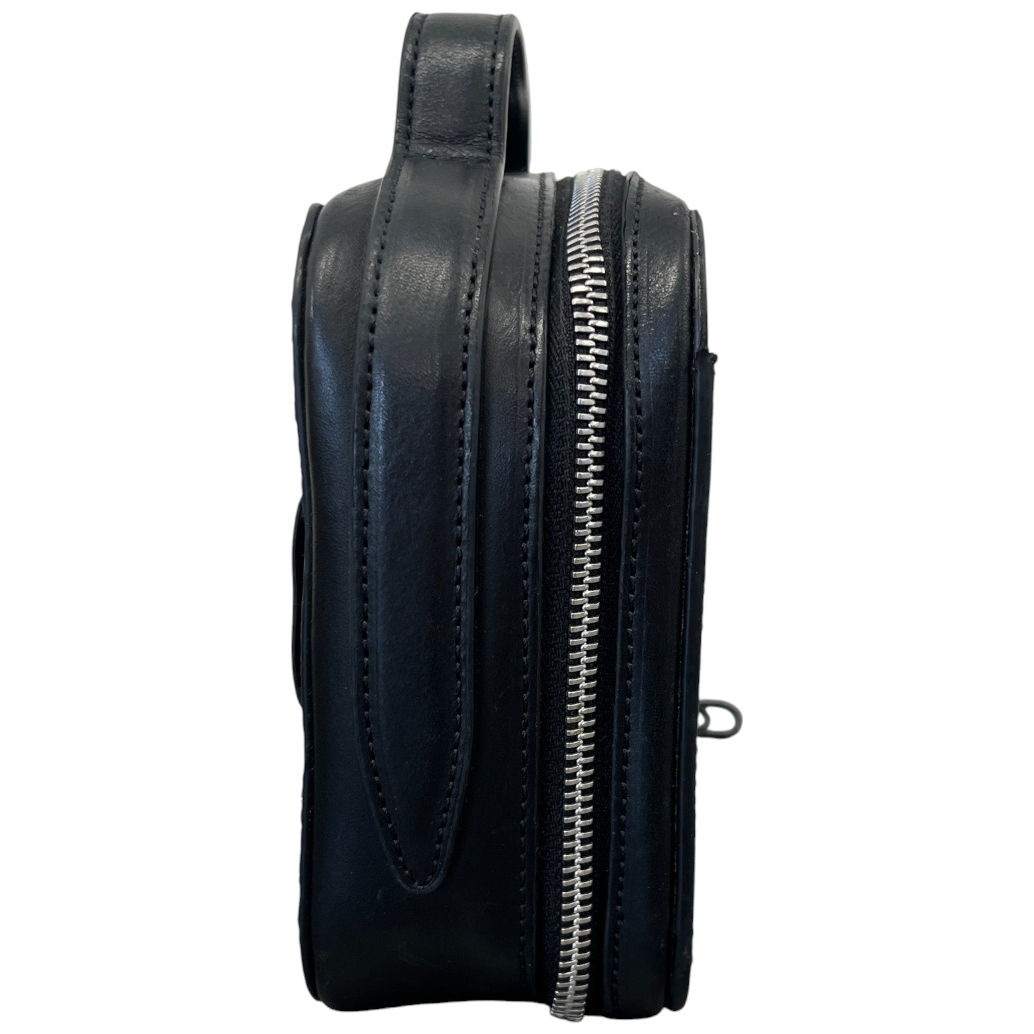 Men's Diagonal Stripe Belt Bag Black