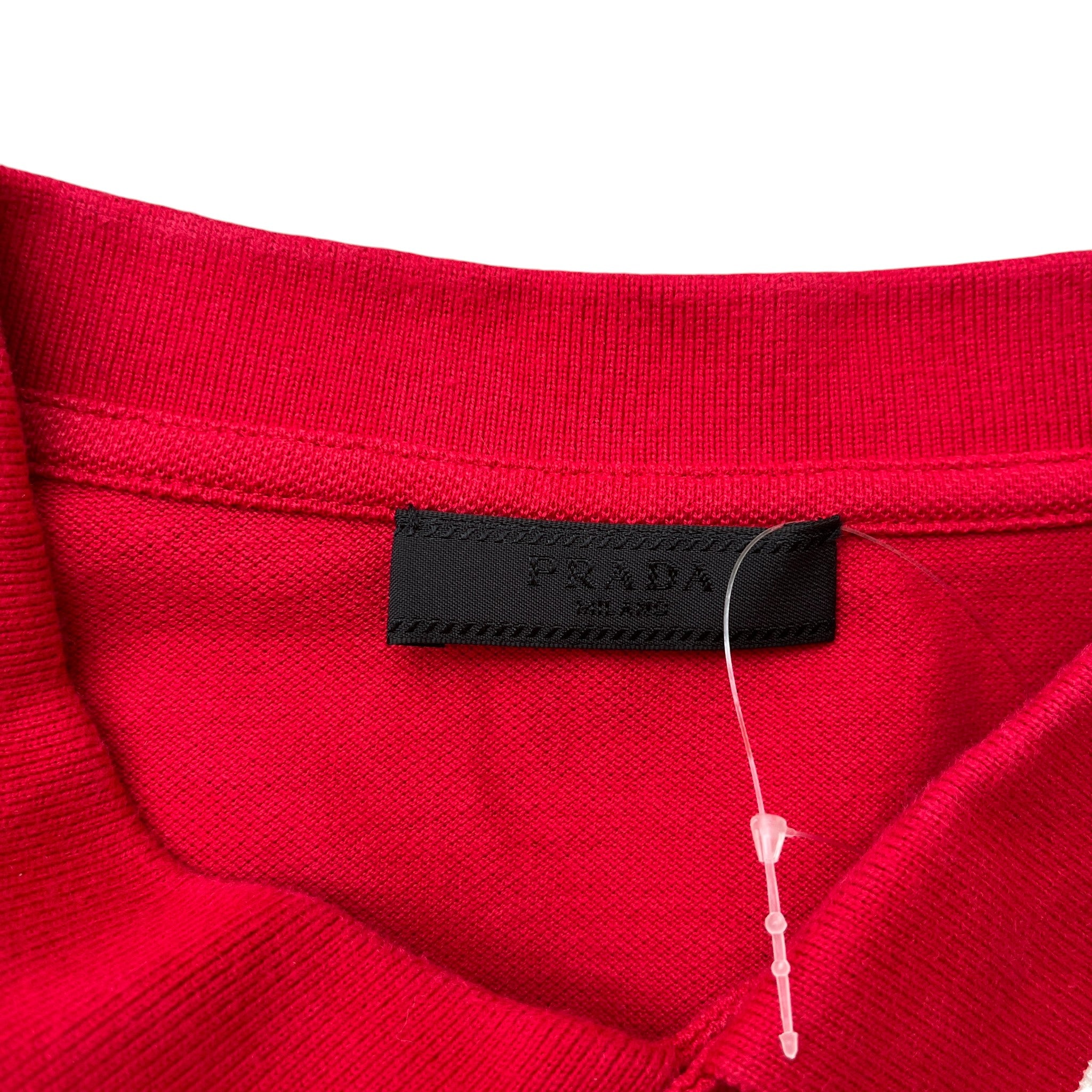 Men's Tag Logo Polo Shirt Red Size XXXL