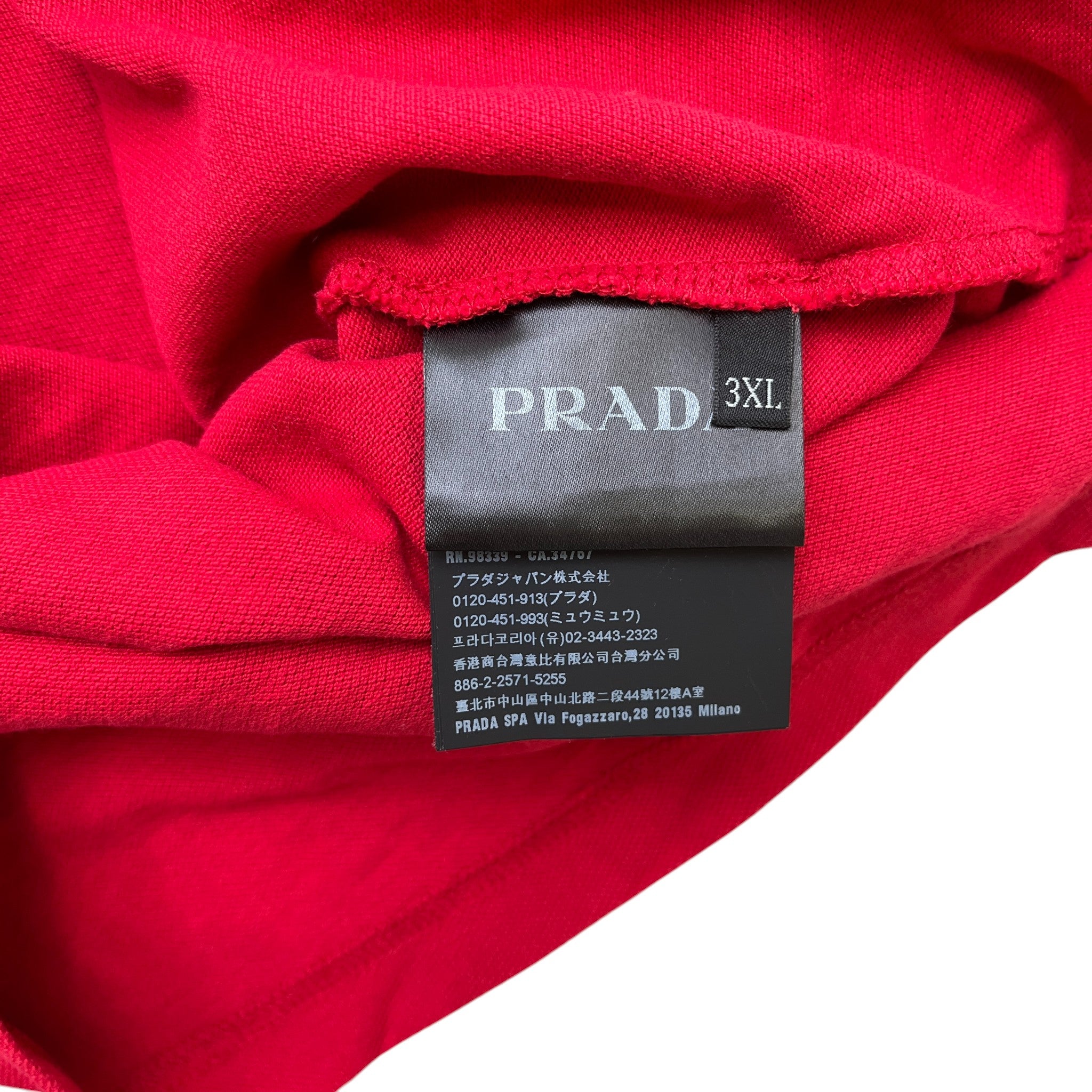 Men's Tag Logo Polo Shirt Red Size XXXL