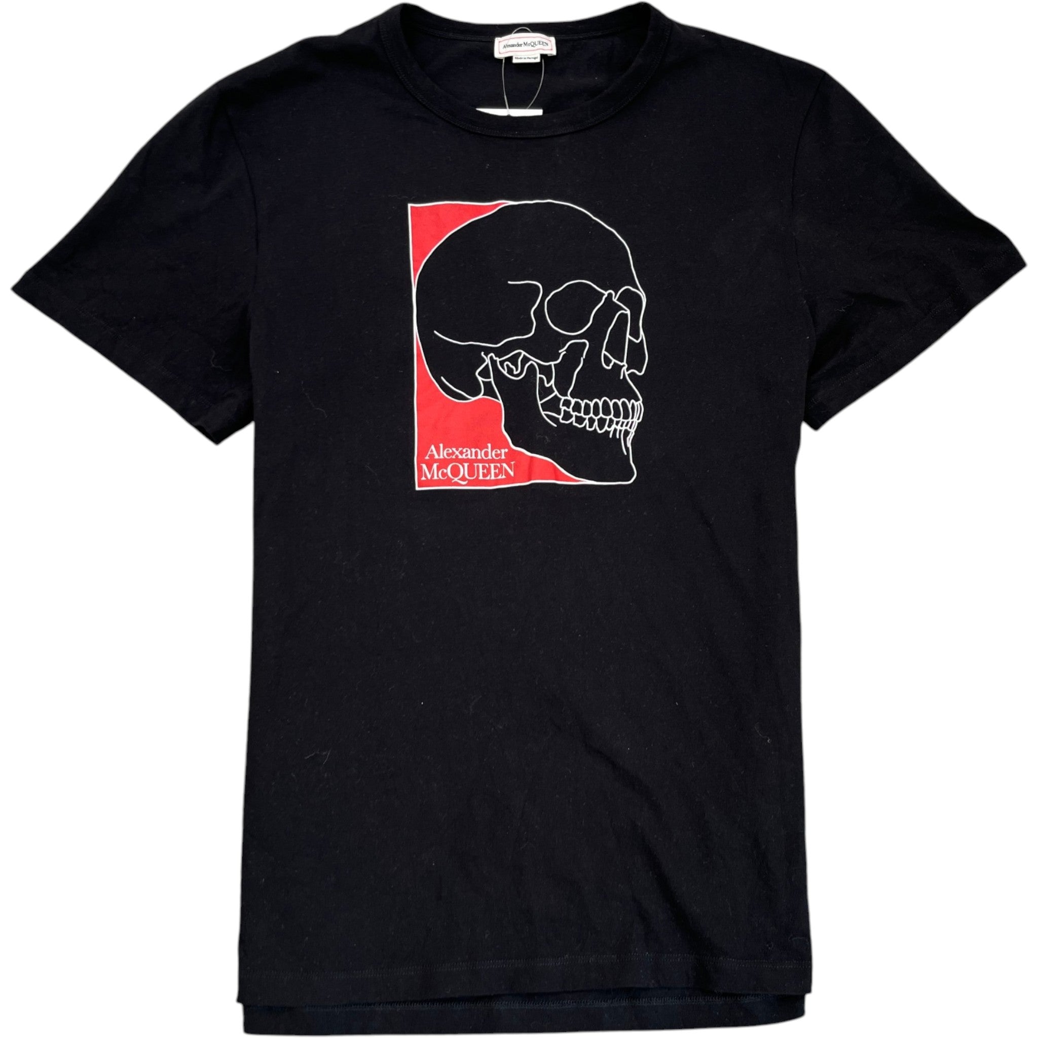 Men's Skull Print T-Shirt Black Size M