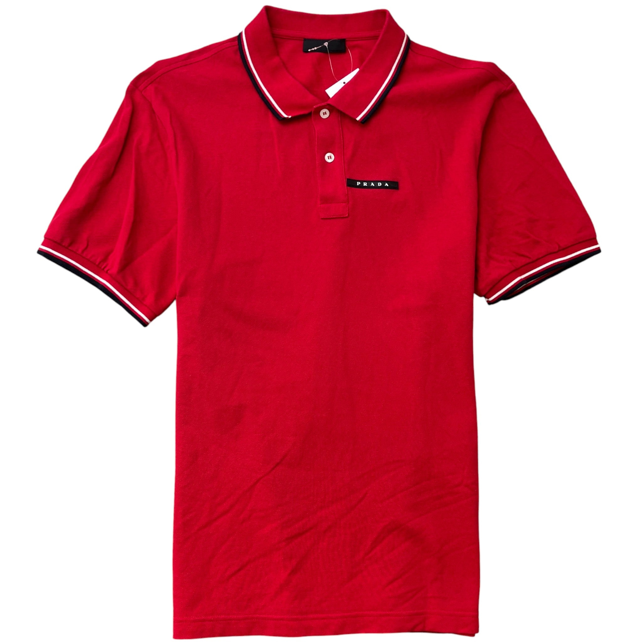 Men's Tag Logo Polo Shirt Red Size XXXL