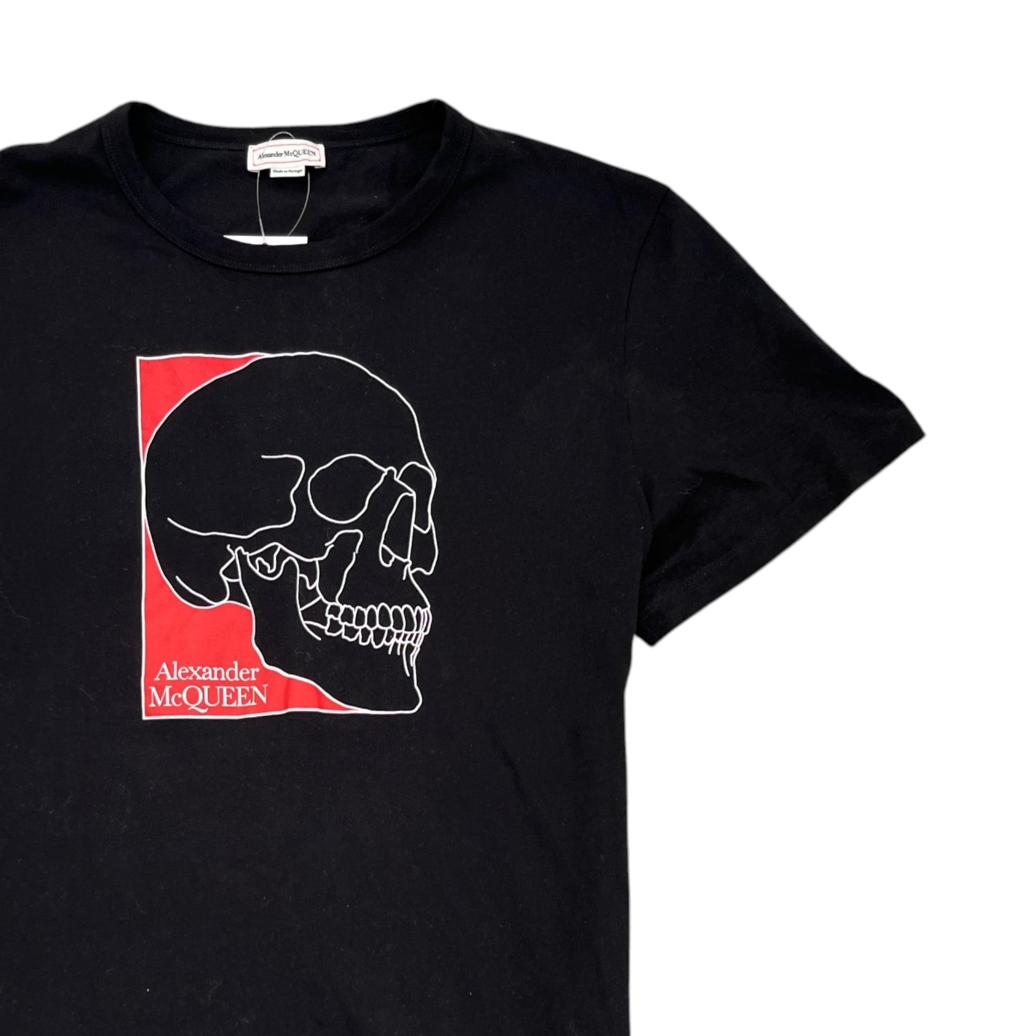 Men's Skull Print T-Shirt Black Size M
