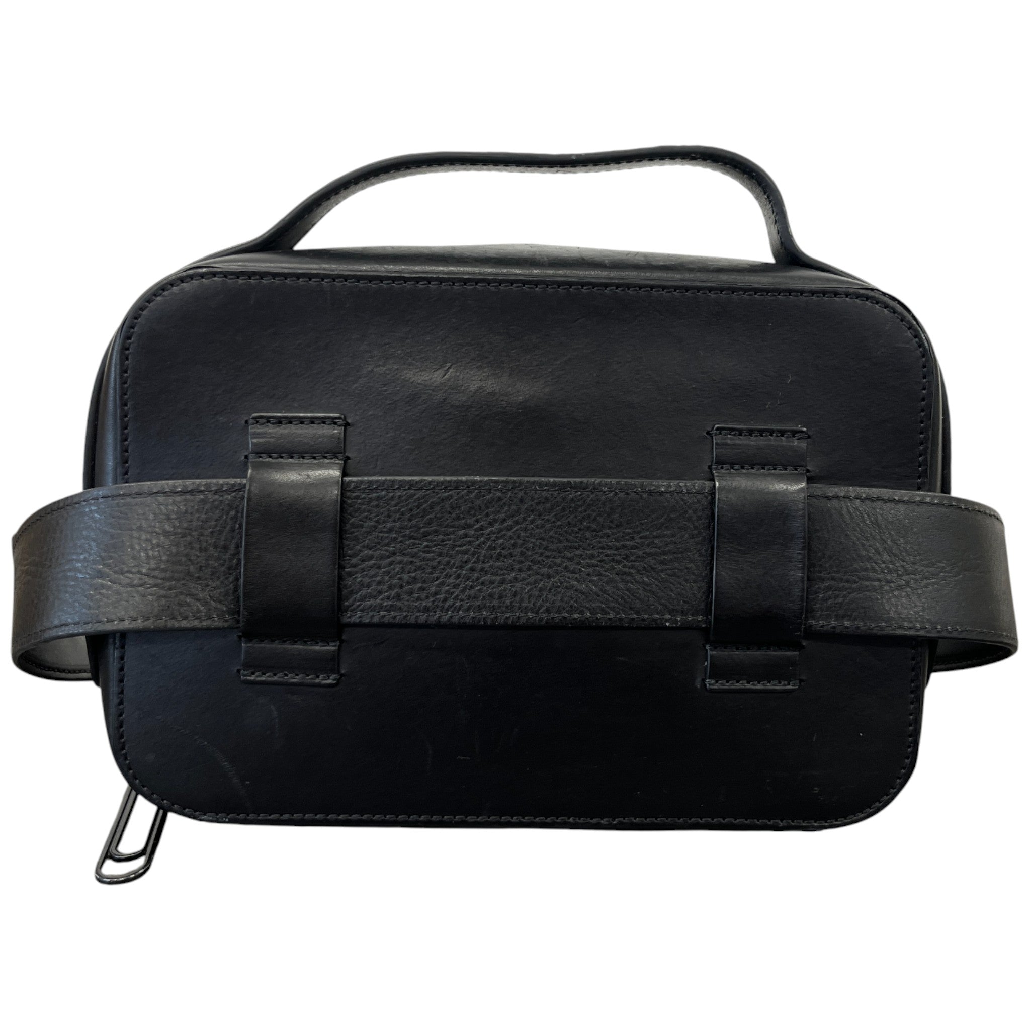 Men's Diagonal Stripe Belt Bag Black