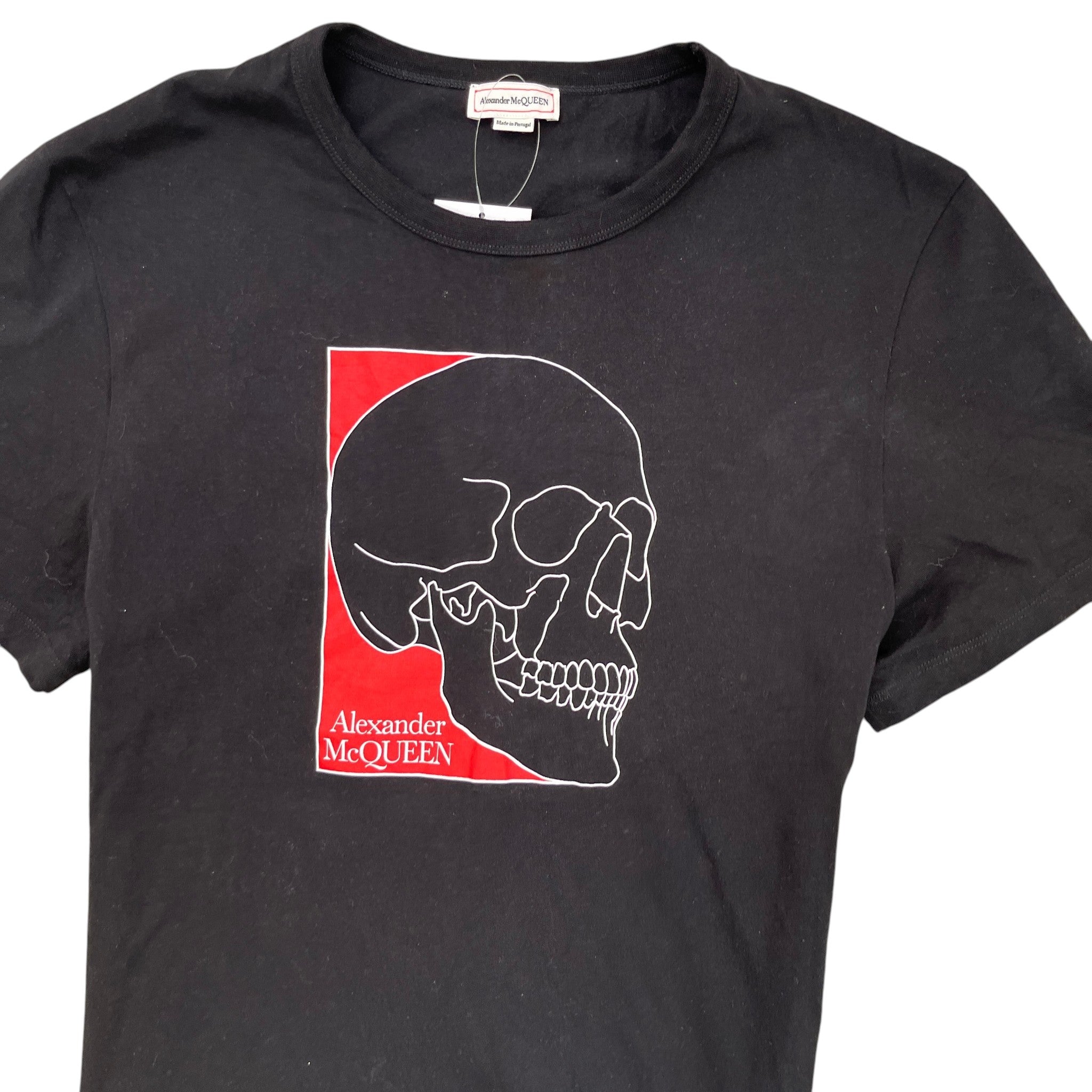 Men's Skull Print T-Shirt Black Size M