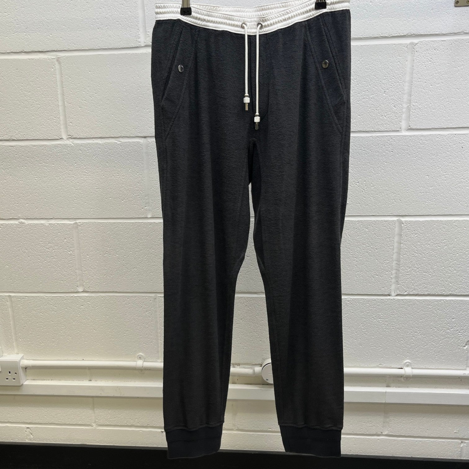 Men's Embroidered Logo Joggers Charcoal Size IT 56 / UK 40
