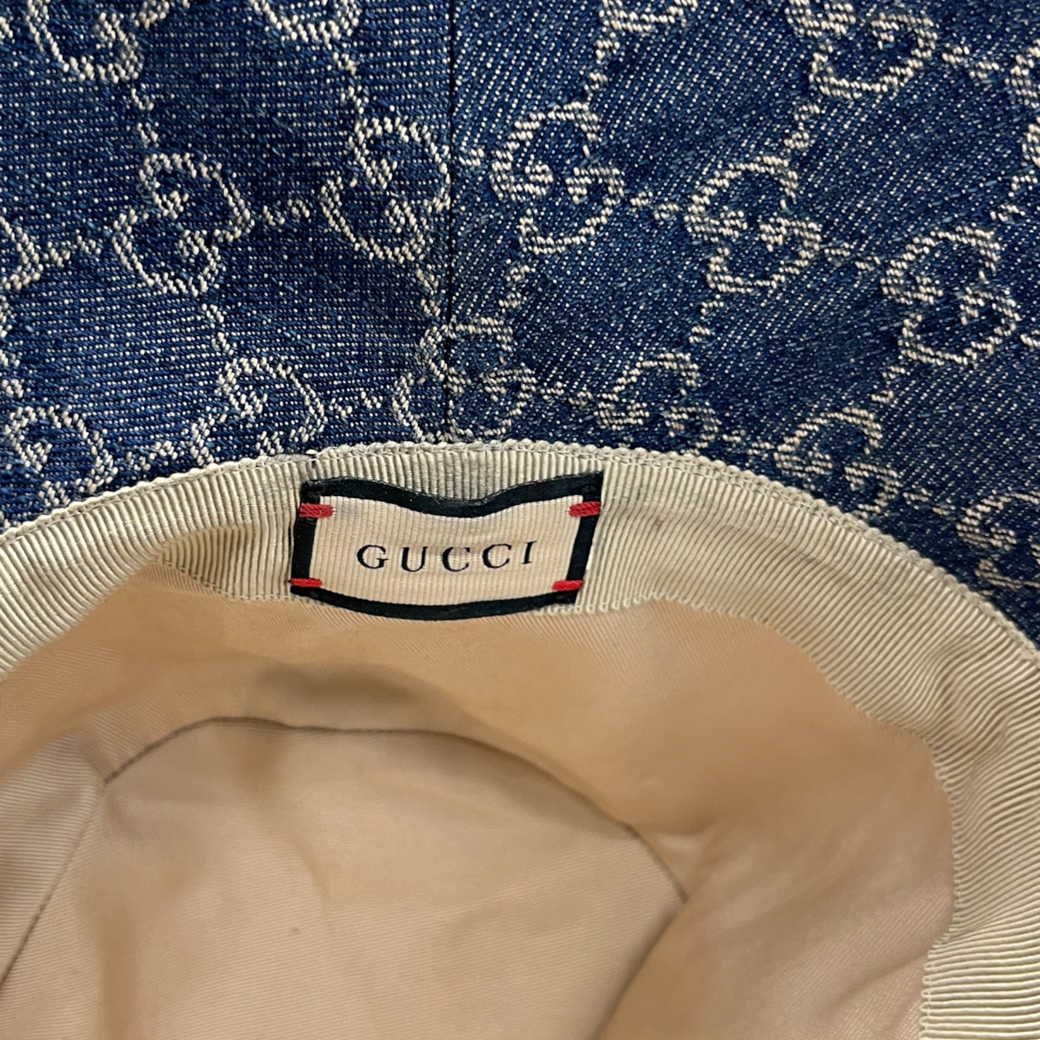 Women's Gg Supreme Wide-Brim Hat Blue Size M