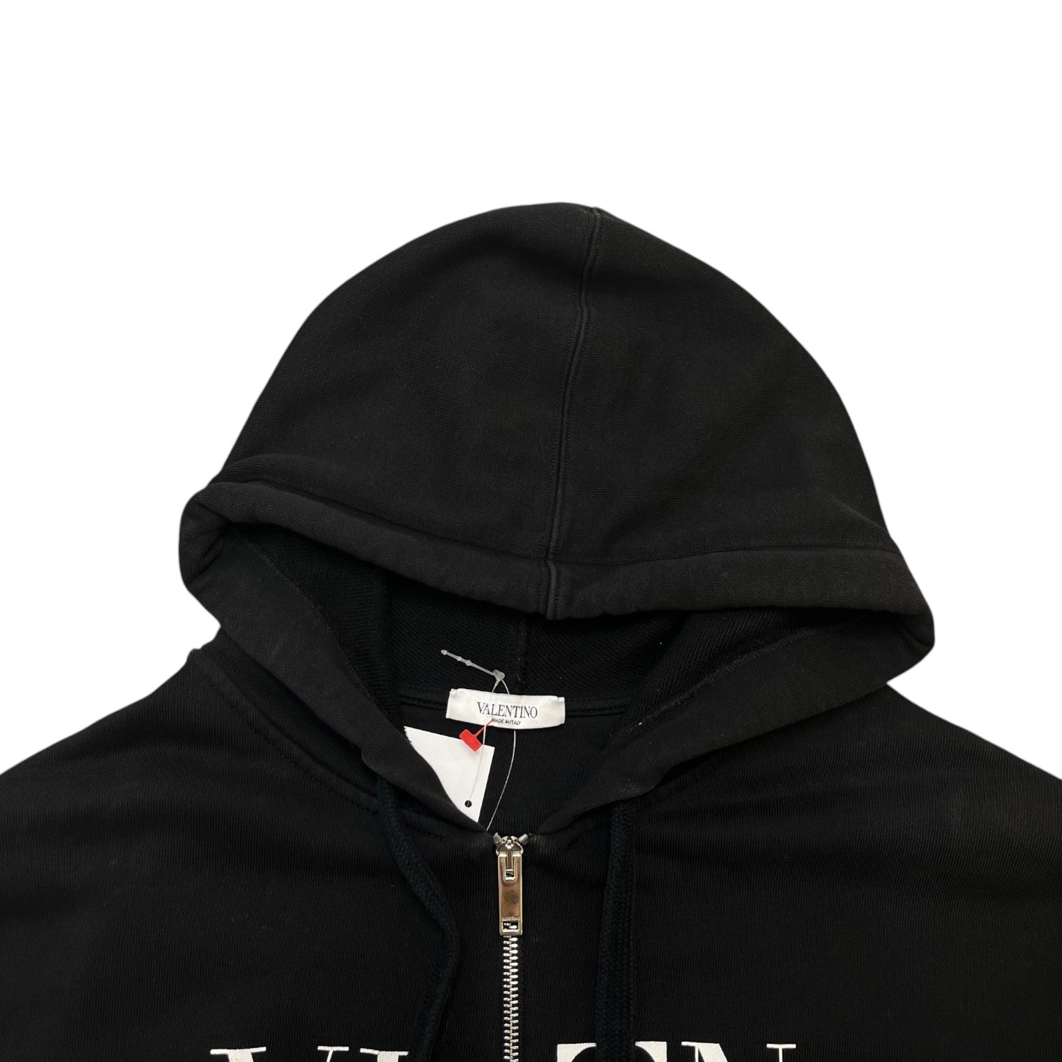 Men's Logo Print Hoodie Black Size XL