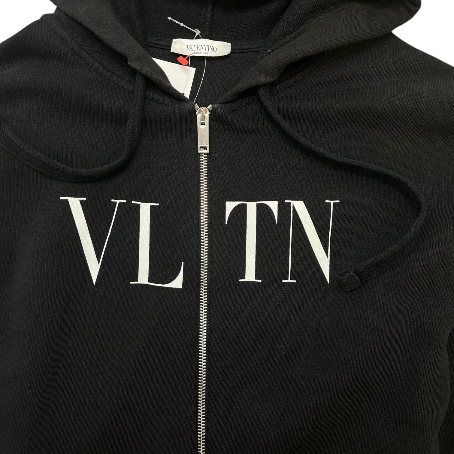 Men's Logo Print Hoodie Black Size XL