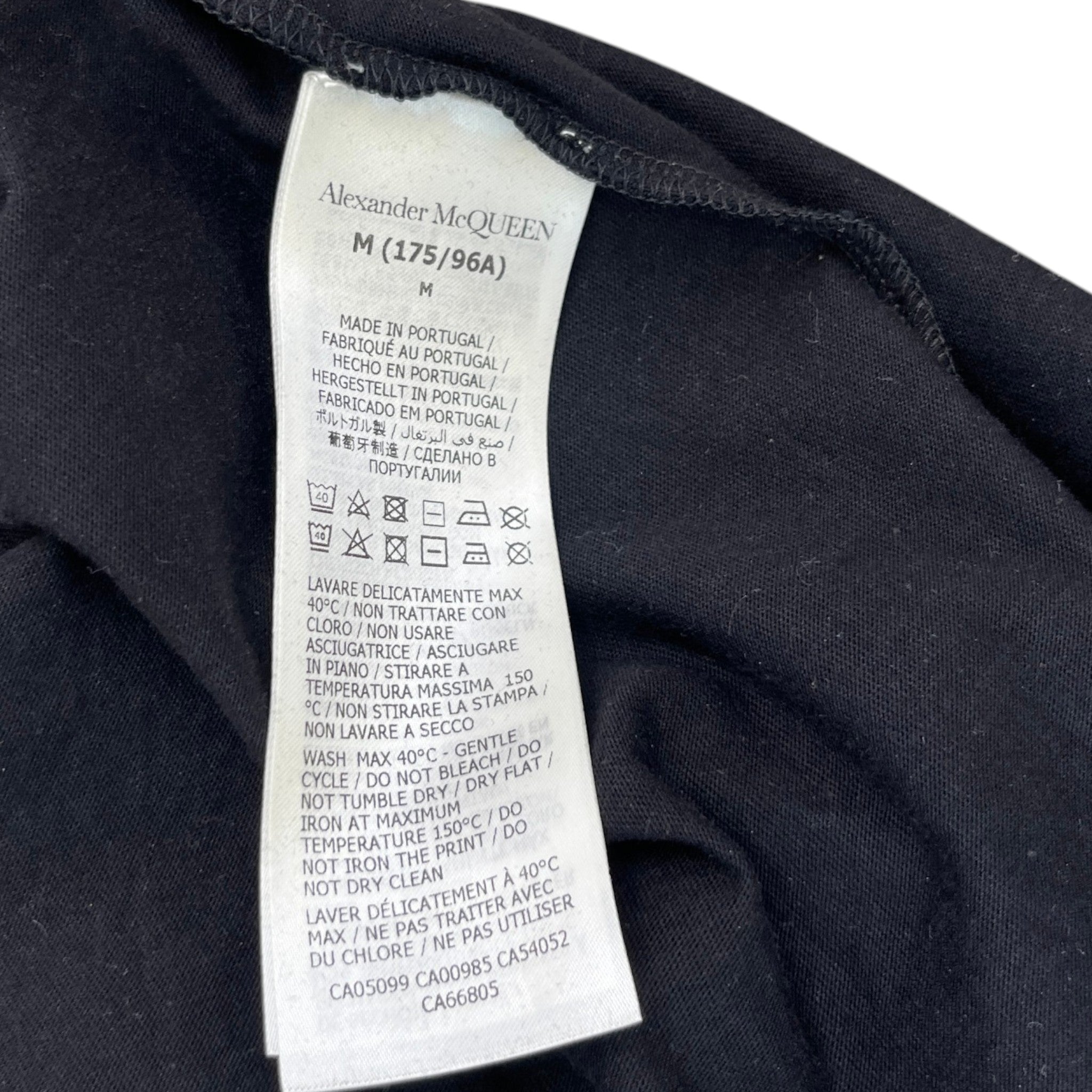 Men's Skull Print T-Shirt Black Size M