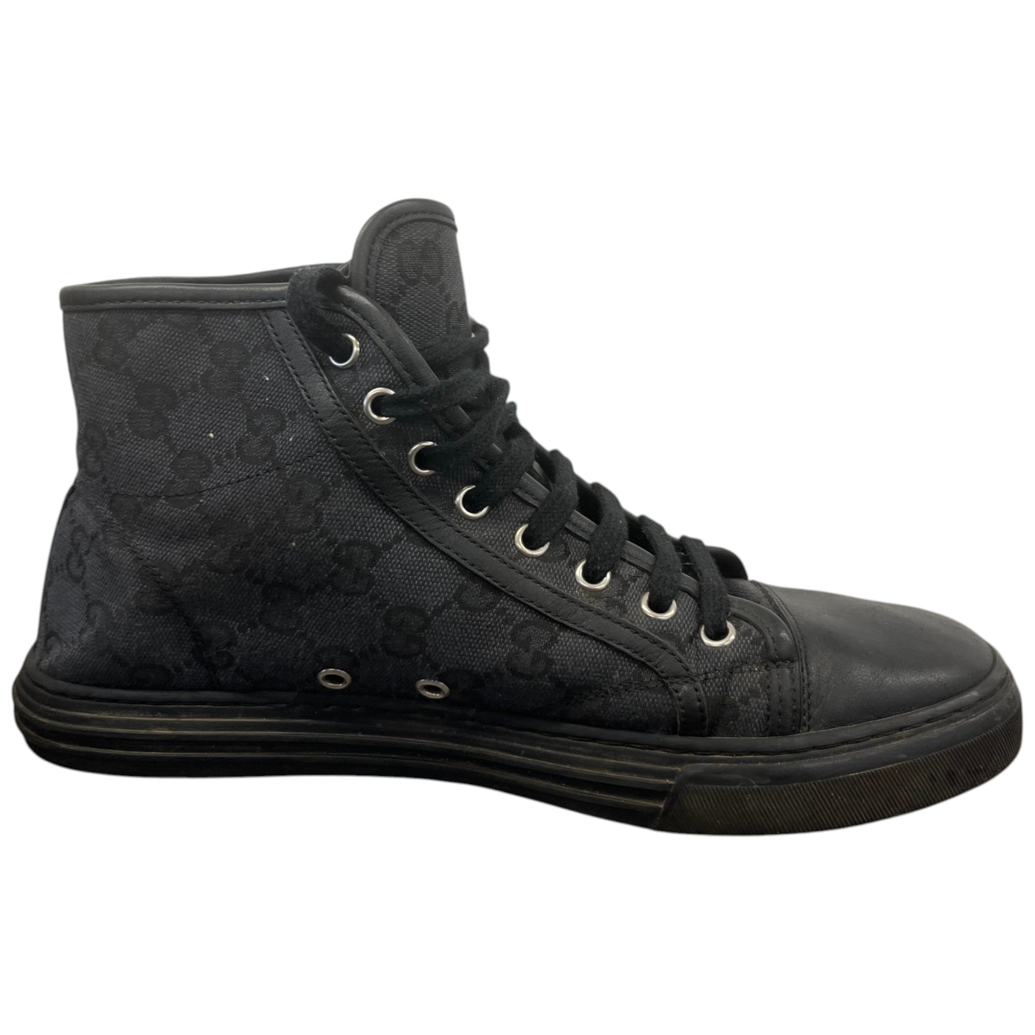 Men's Gg Supreme High Trainers Black Size EU 40.5 / UK 6.5