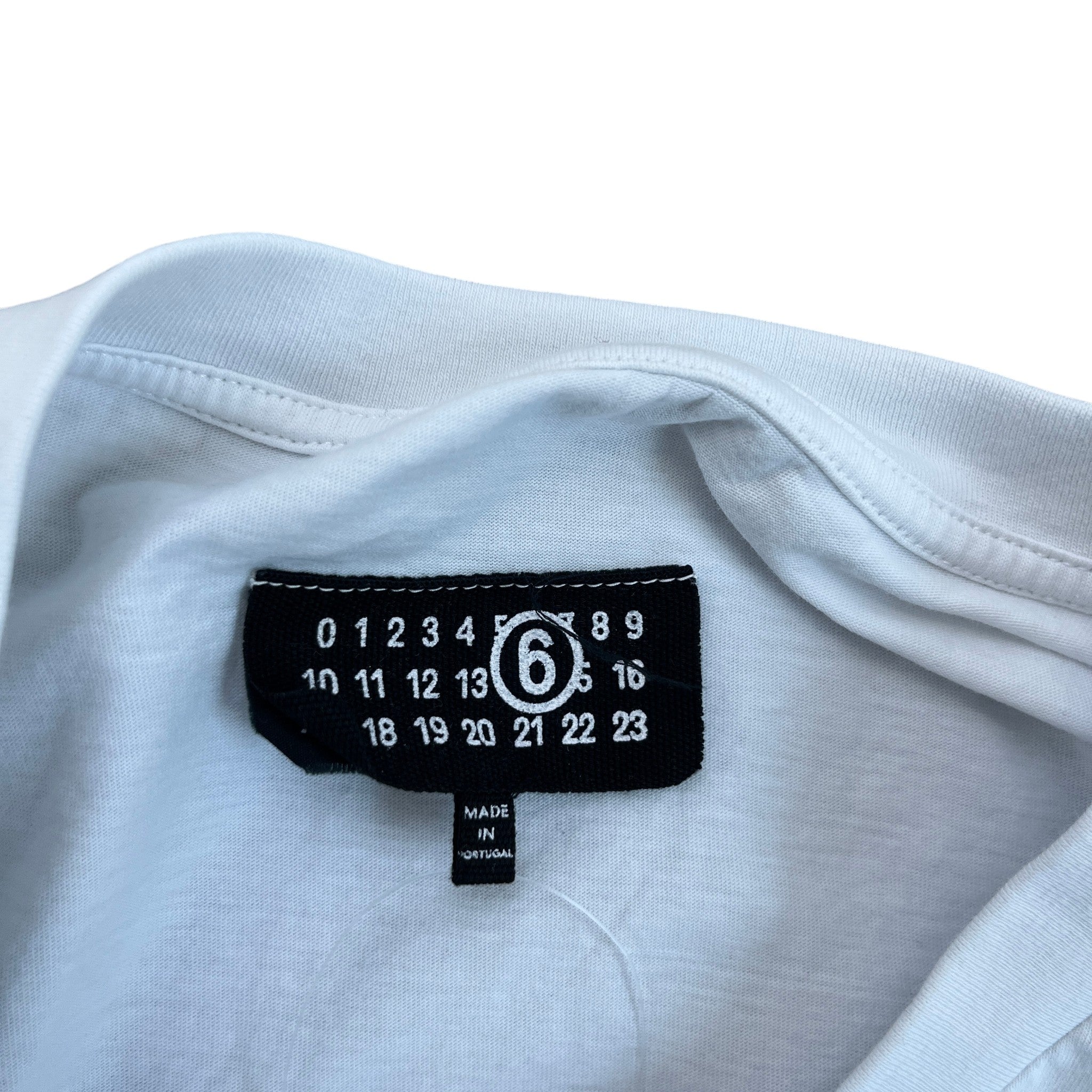 Men's Mm6 Numberic Tab T-Shirt White Size XL