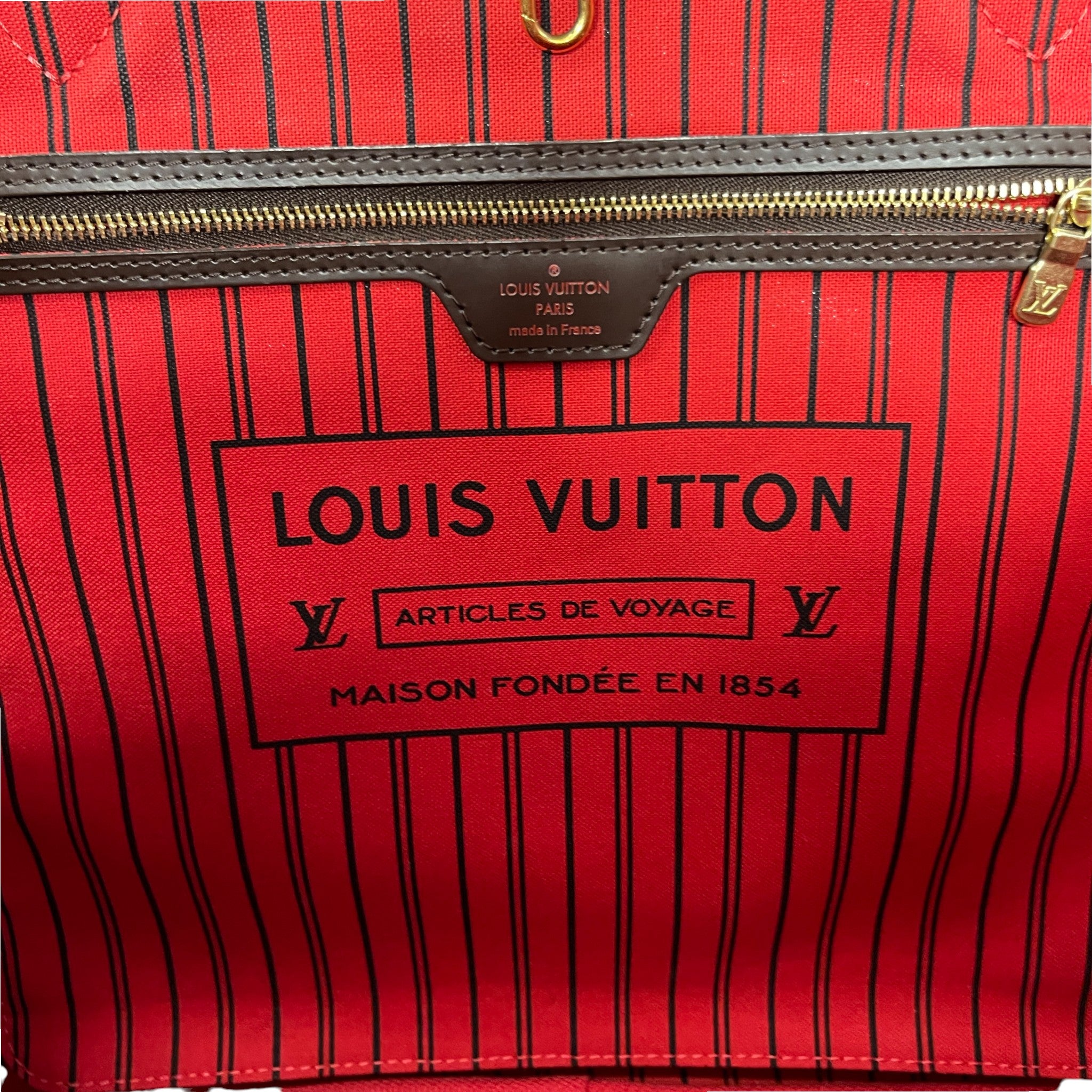 Women's Damier Ebene Neverfull Gm Tote Bag Brown