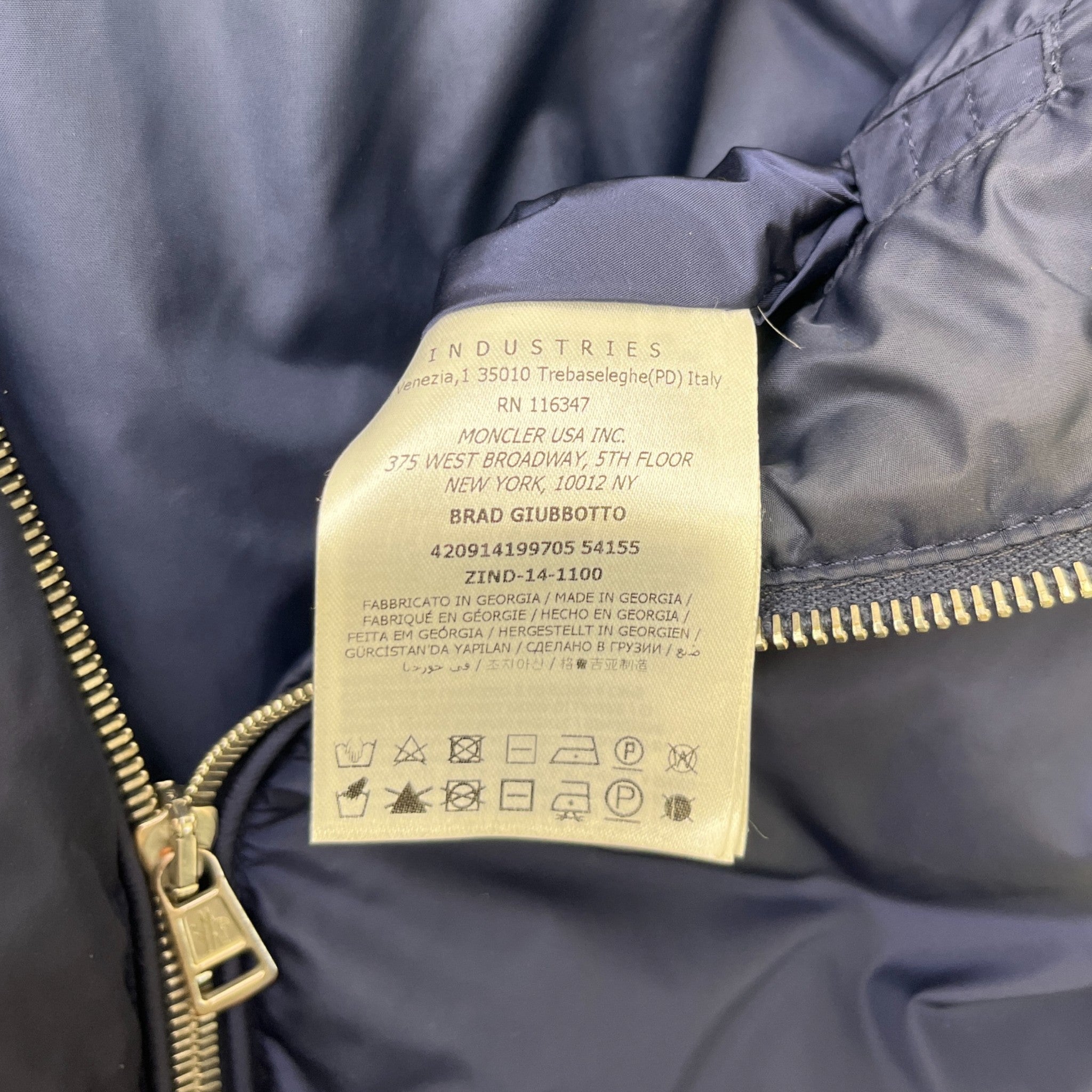 Men's Brad Down Jacket Navy Size 2 / M