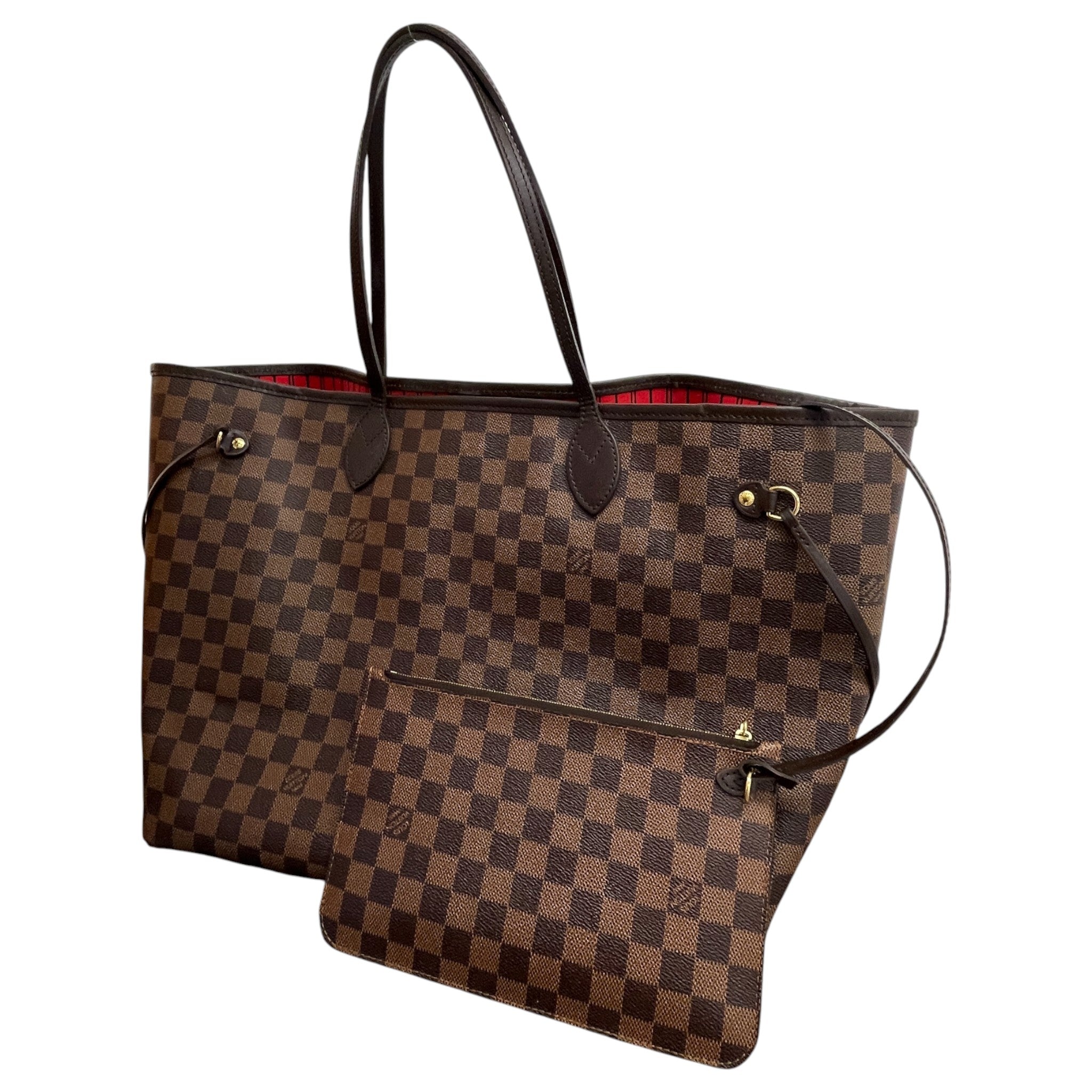 Women's Damier Ebene Neverfull Gm Tote Bag Brown