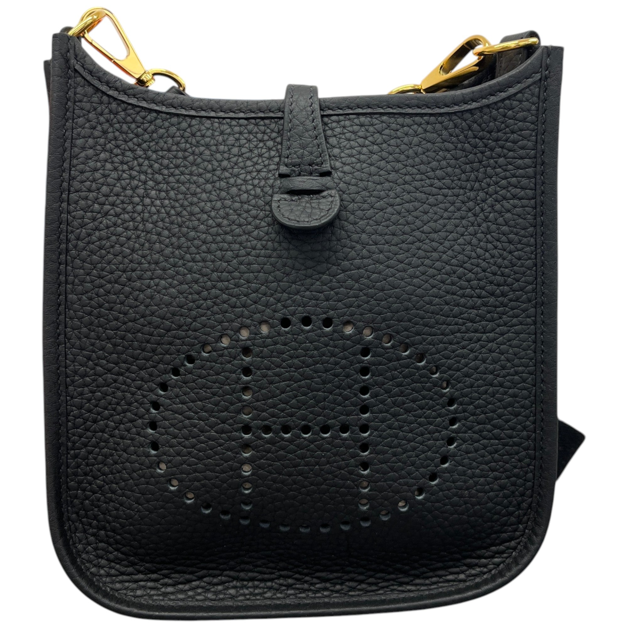 Women's Mini Evelyne 16 Clemence Leather Noir Handbag Black