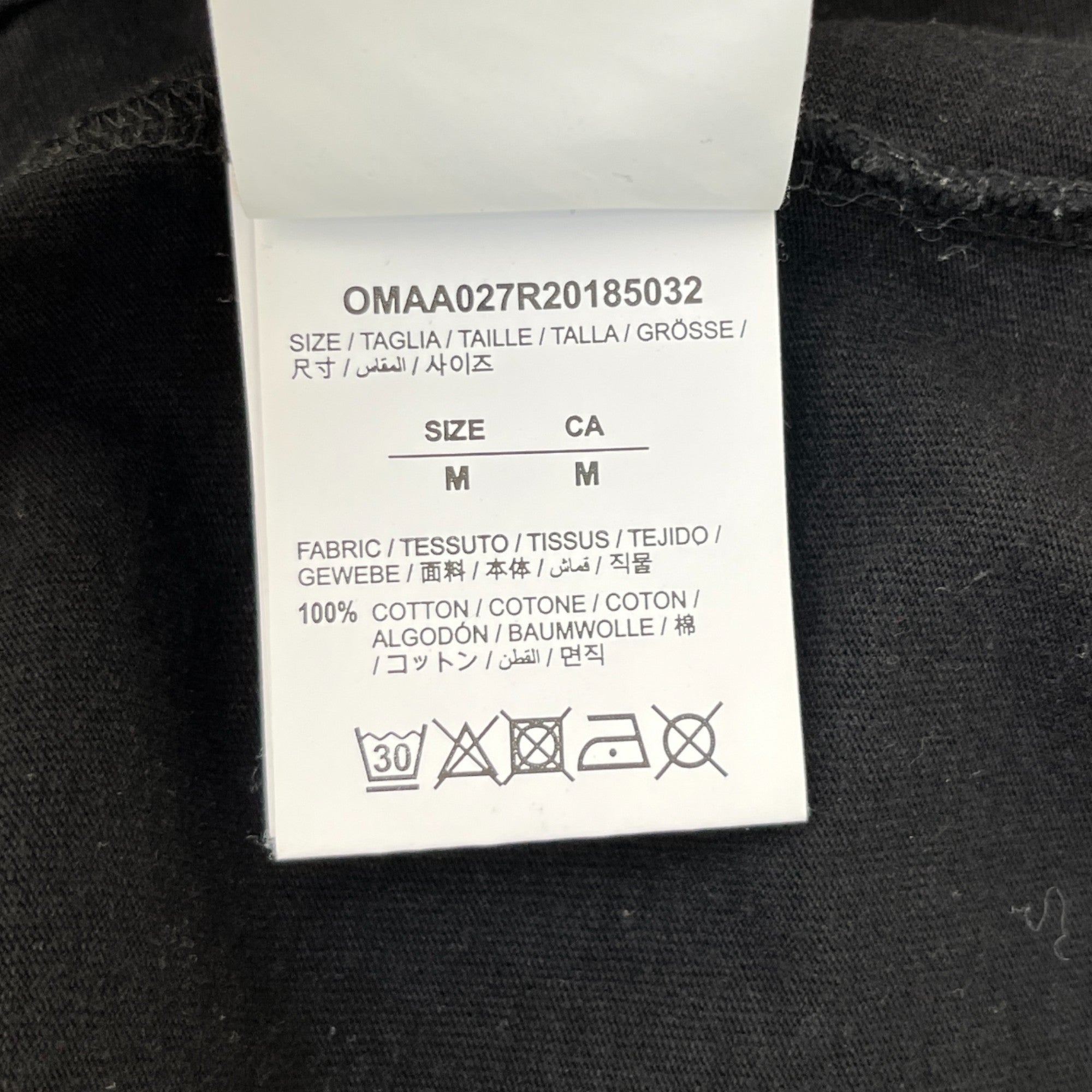 Men's Cutout Arrows T-Shirt Black Size M