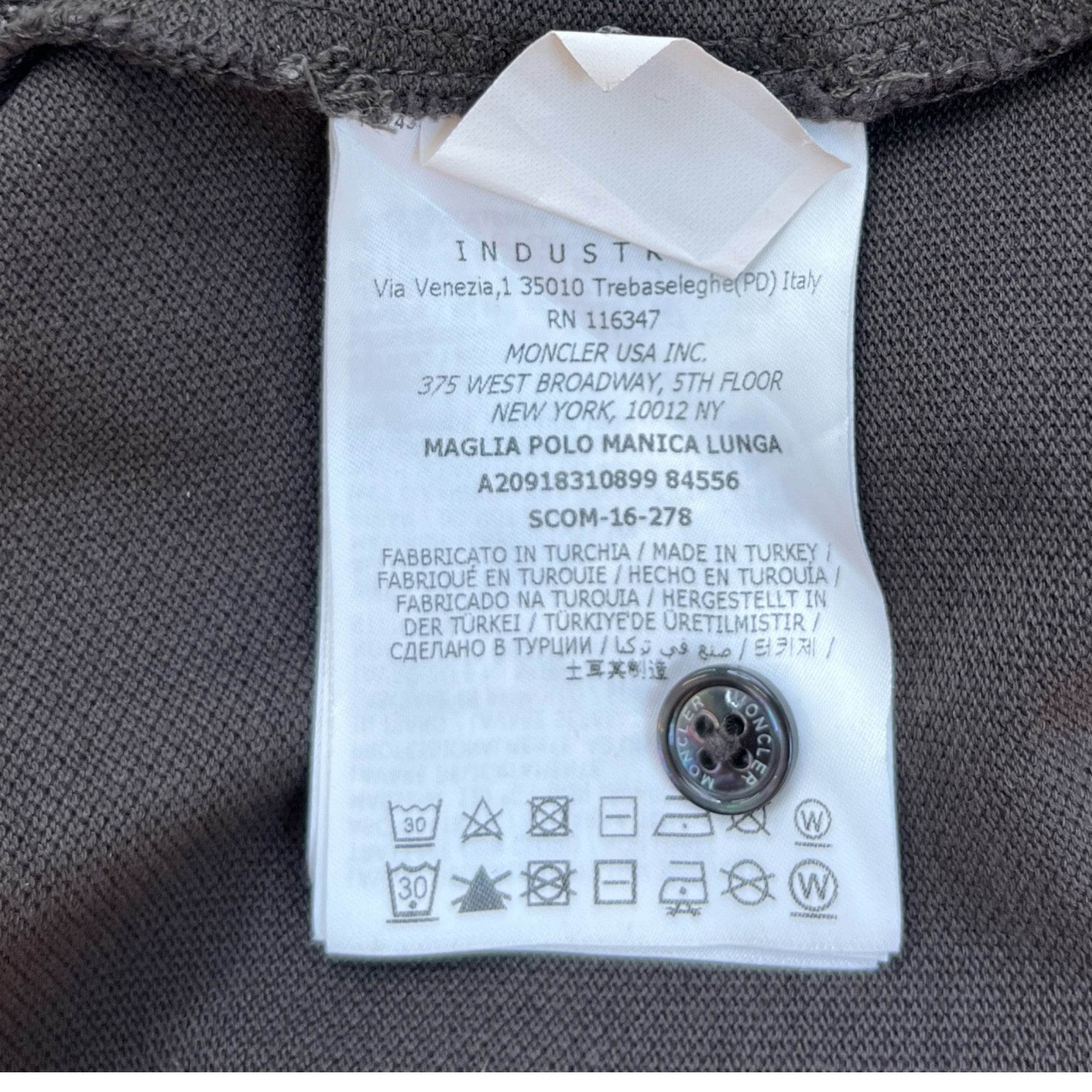 Men's Maglia Polo Shirt Brown Size L