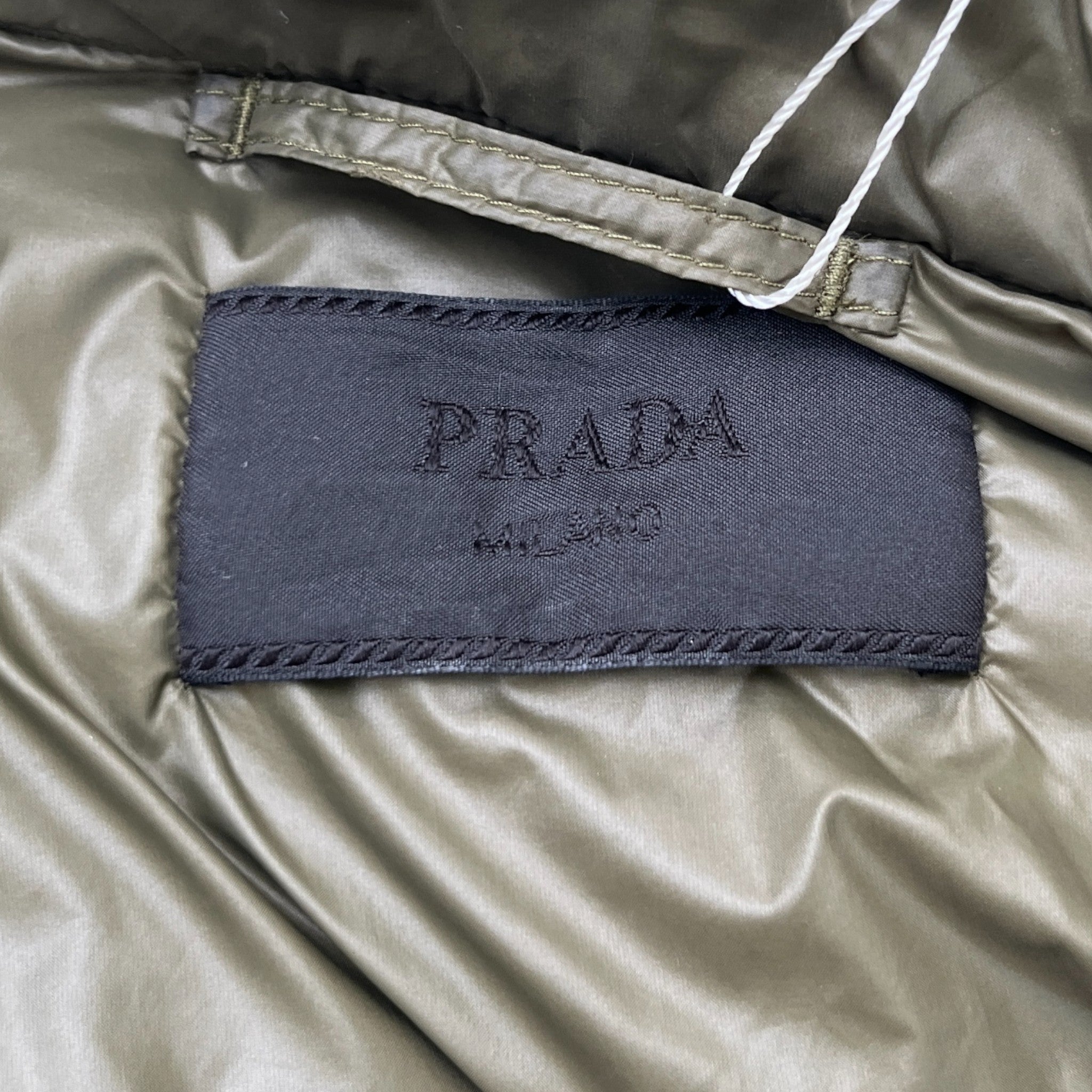 Men's Plaque Logo Down Jacket Khaki Size IT 46 / S