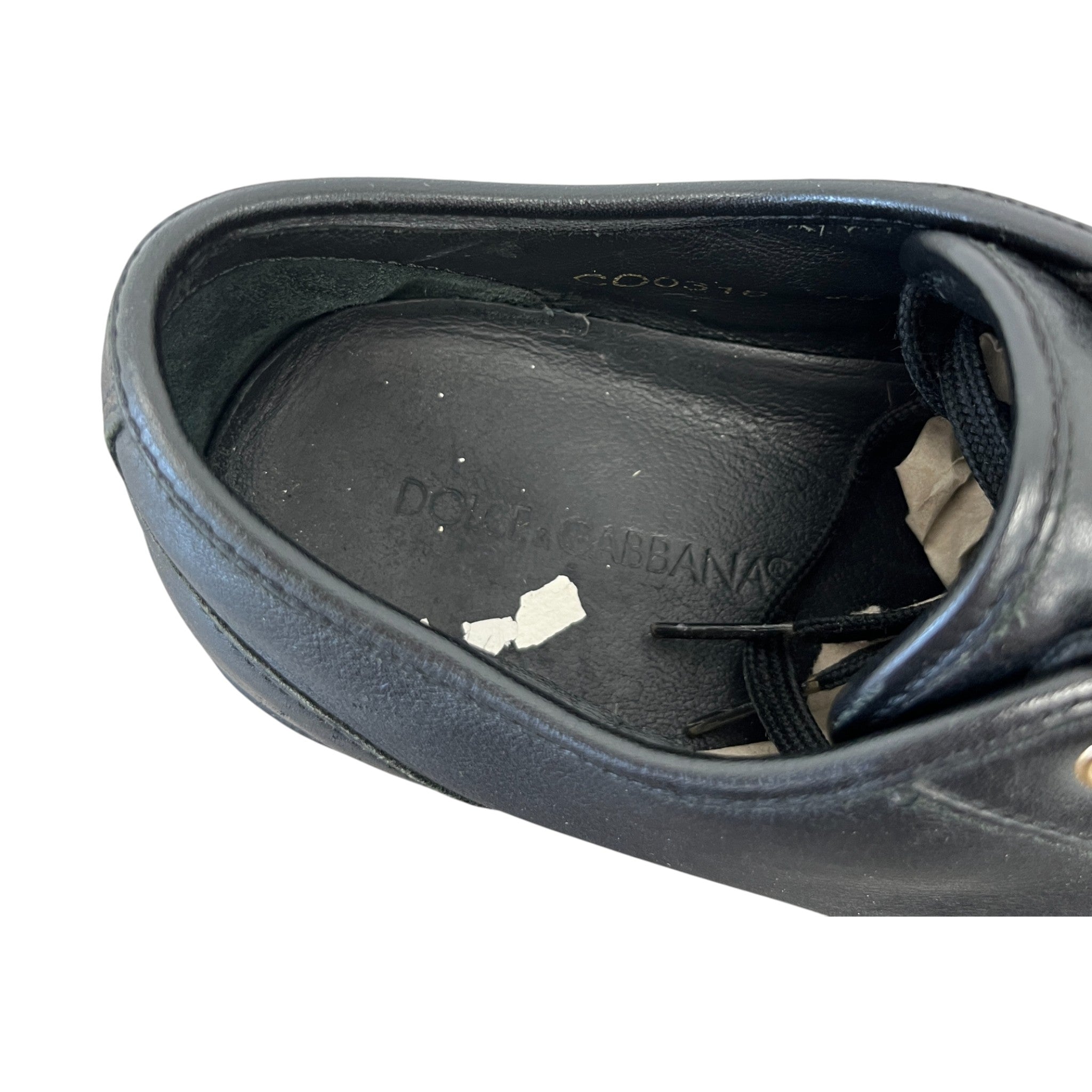 Women's Plaque Logo Low Trainers Black Size EU 38 / UK 5