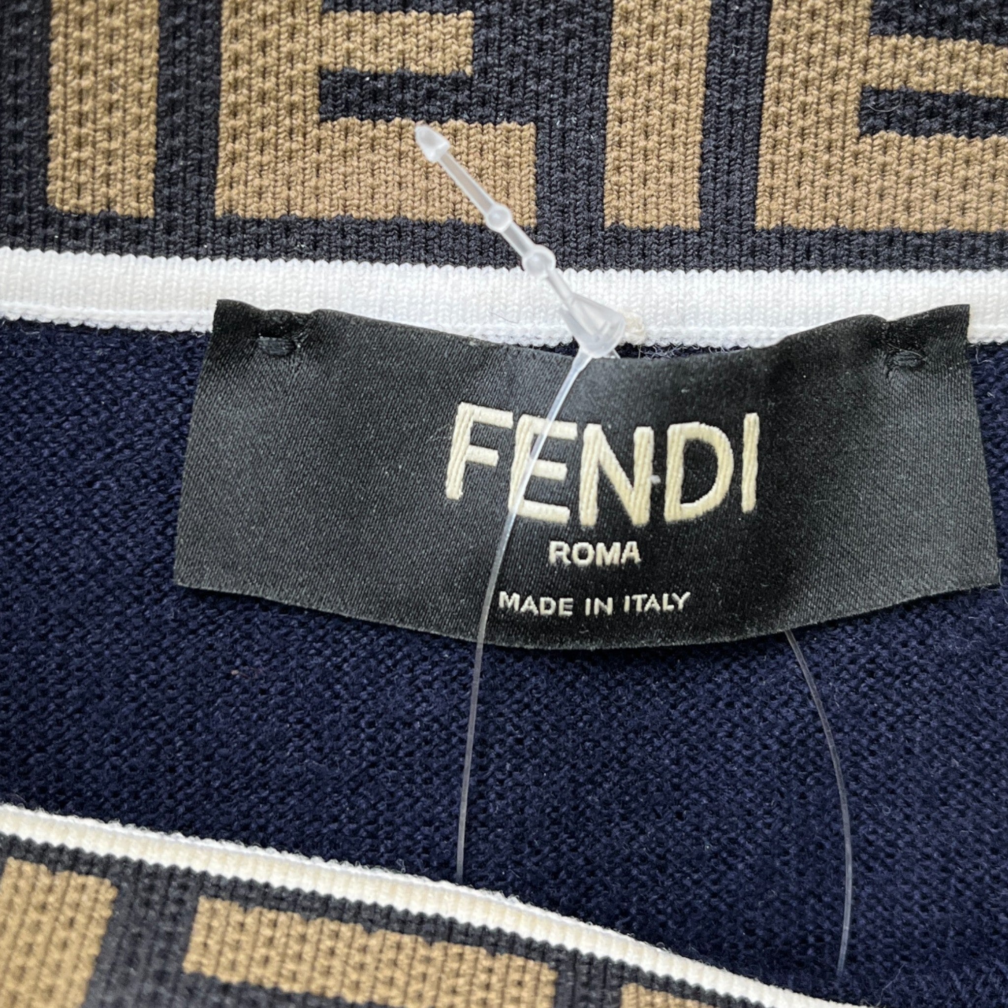 Men's Ff Zucca Collar Jumper Blue Size IT 48 / UK M