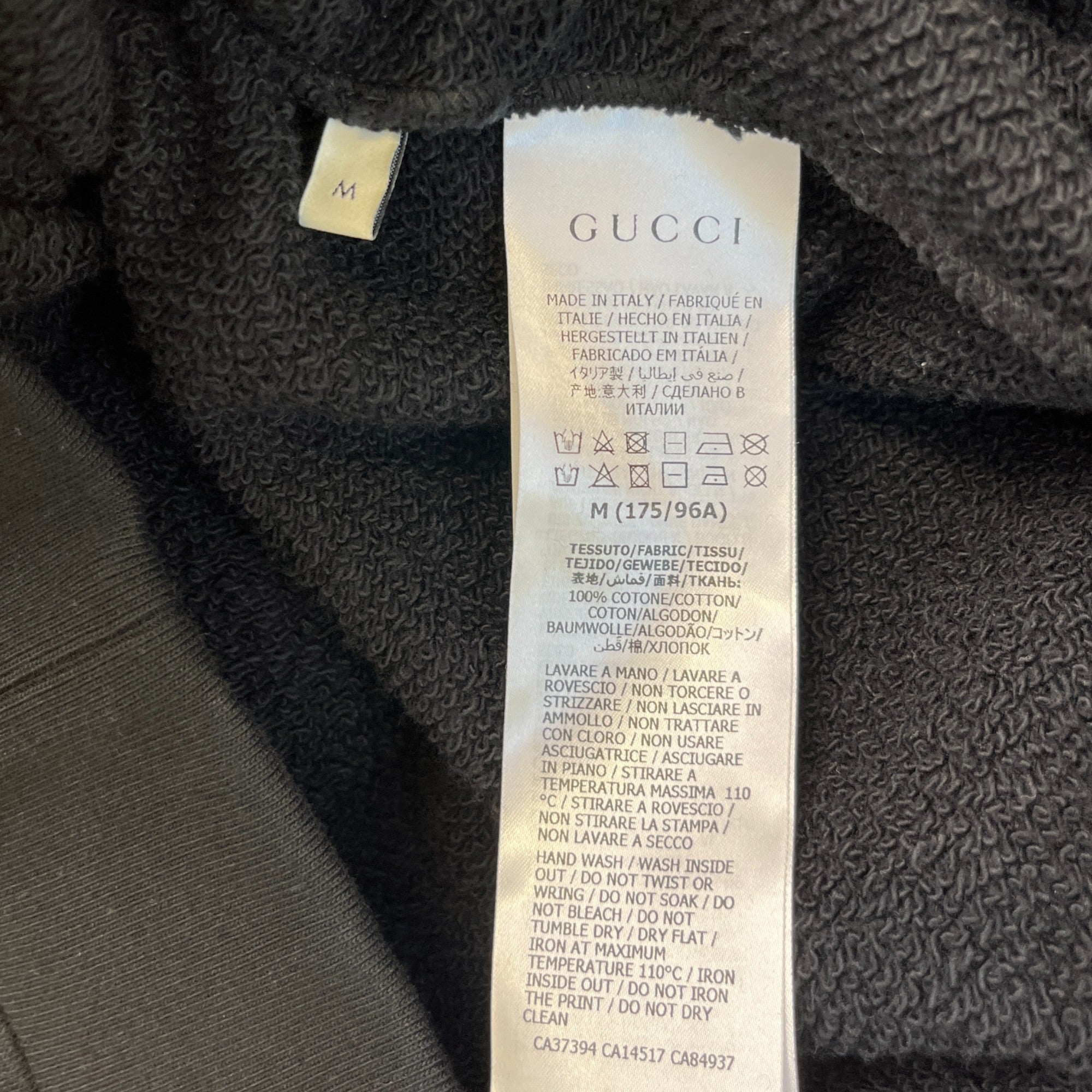 Men's Web Logo Hoodie Black Size M