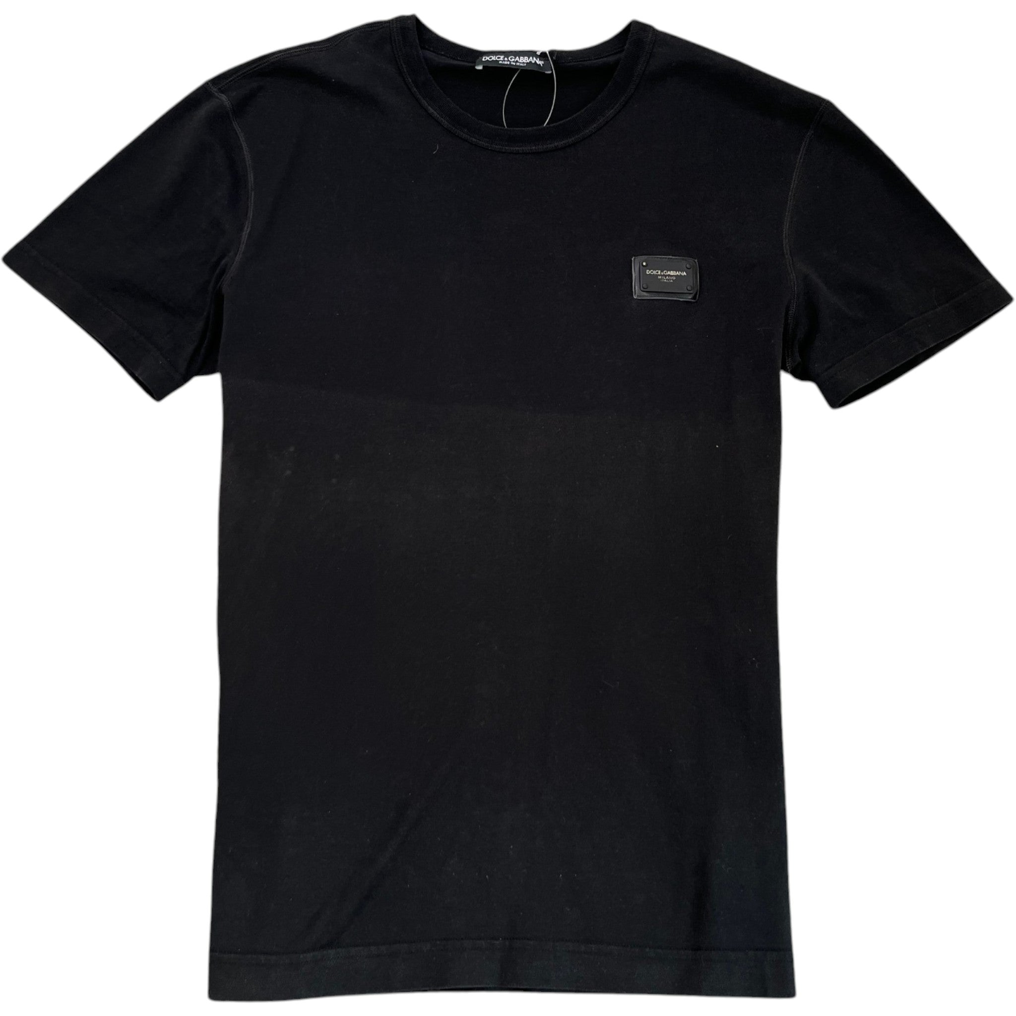 Men's Plaque Logo T-Shirt Black Size IT 48 / UK M