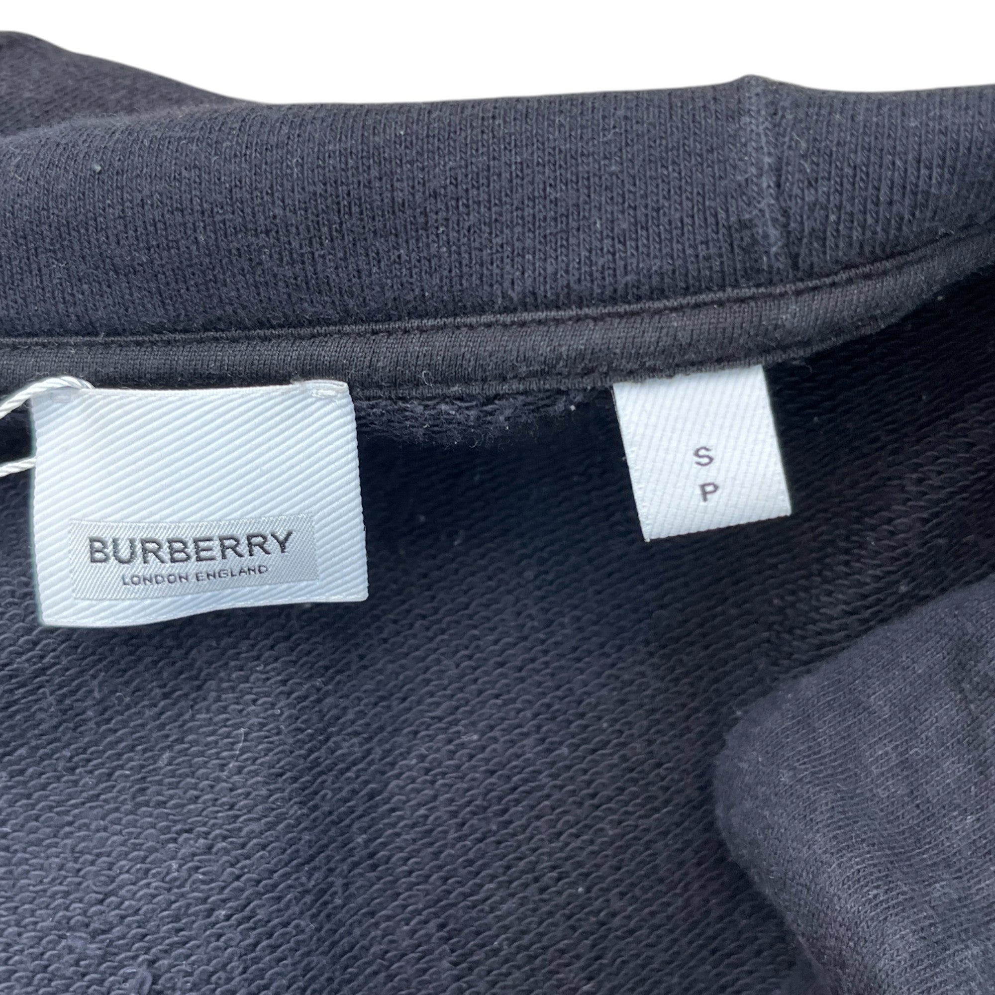 Men's Tape Logo Hoodie Black Size S