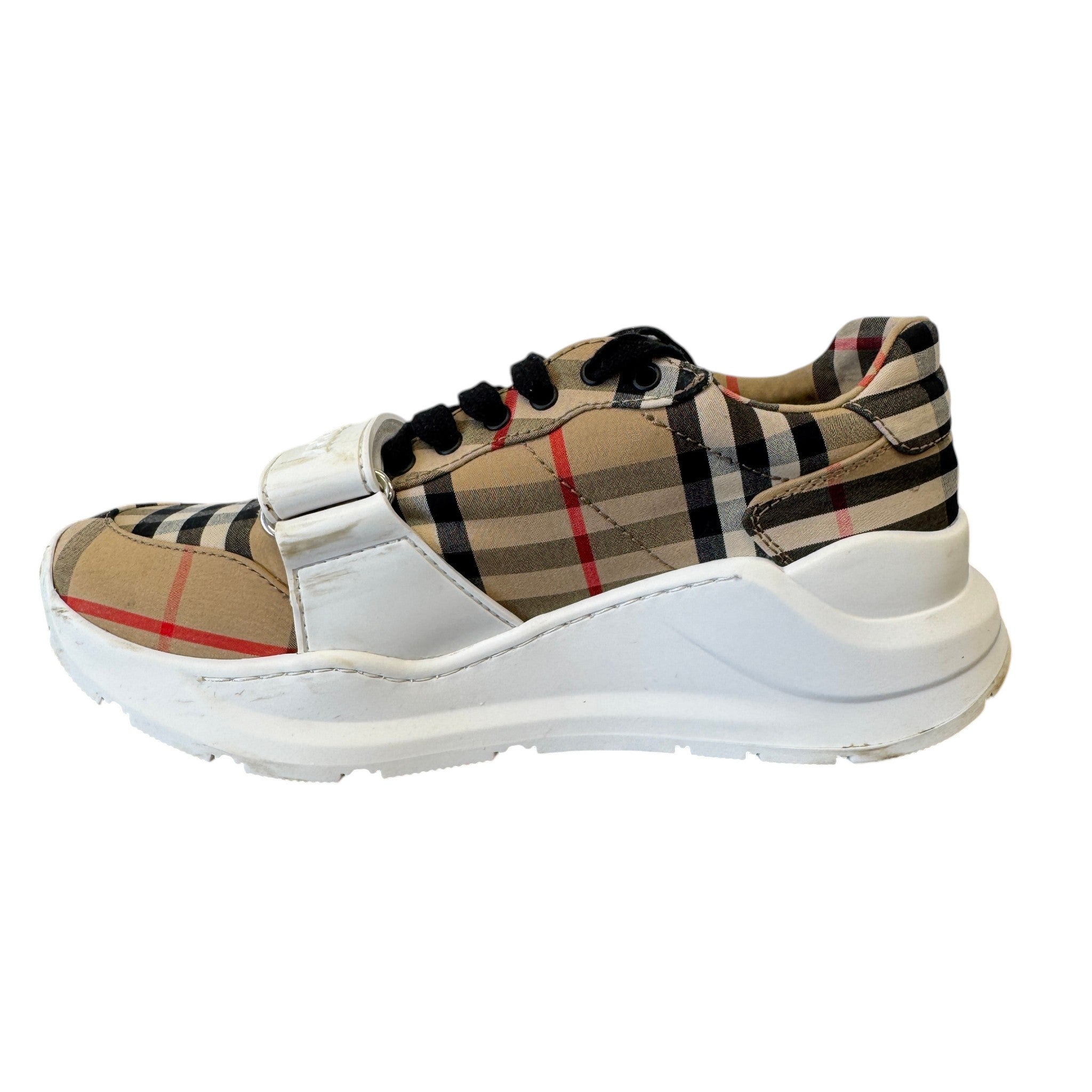 Women's Vintage Check Regis Low Trainers Beige Size EU 36 / UK 3