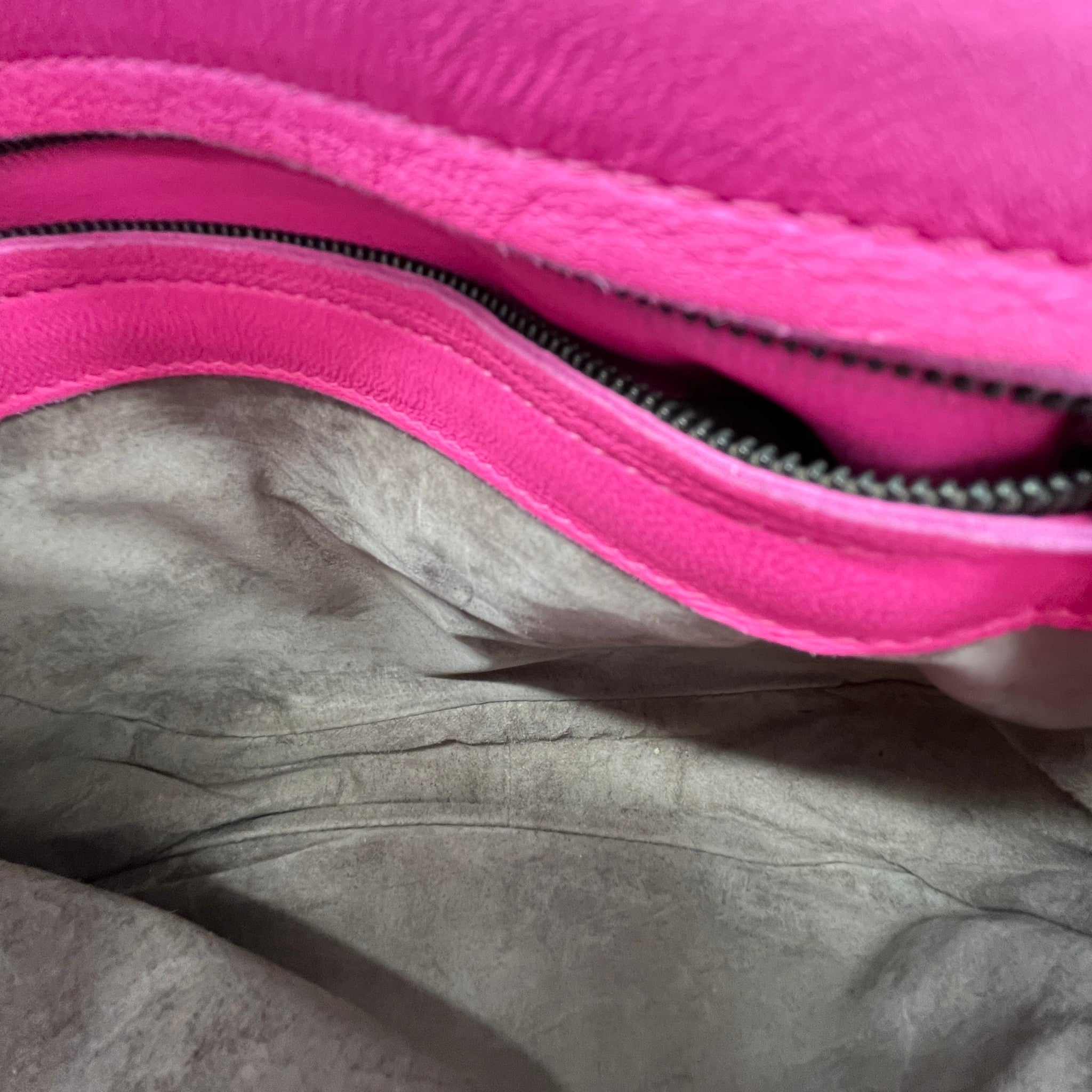 Women's Fuchsia Intrecciato Nappa Crossbody Bag Pink