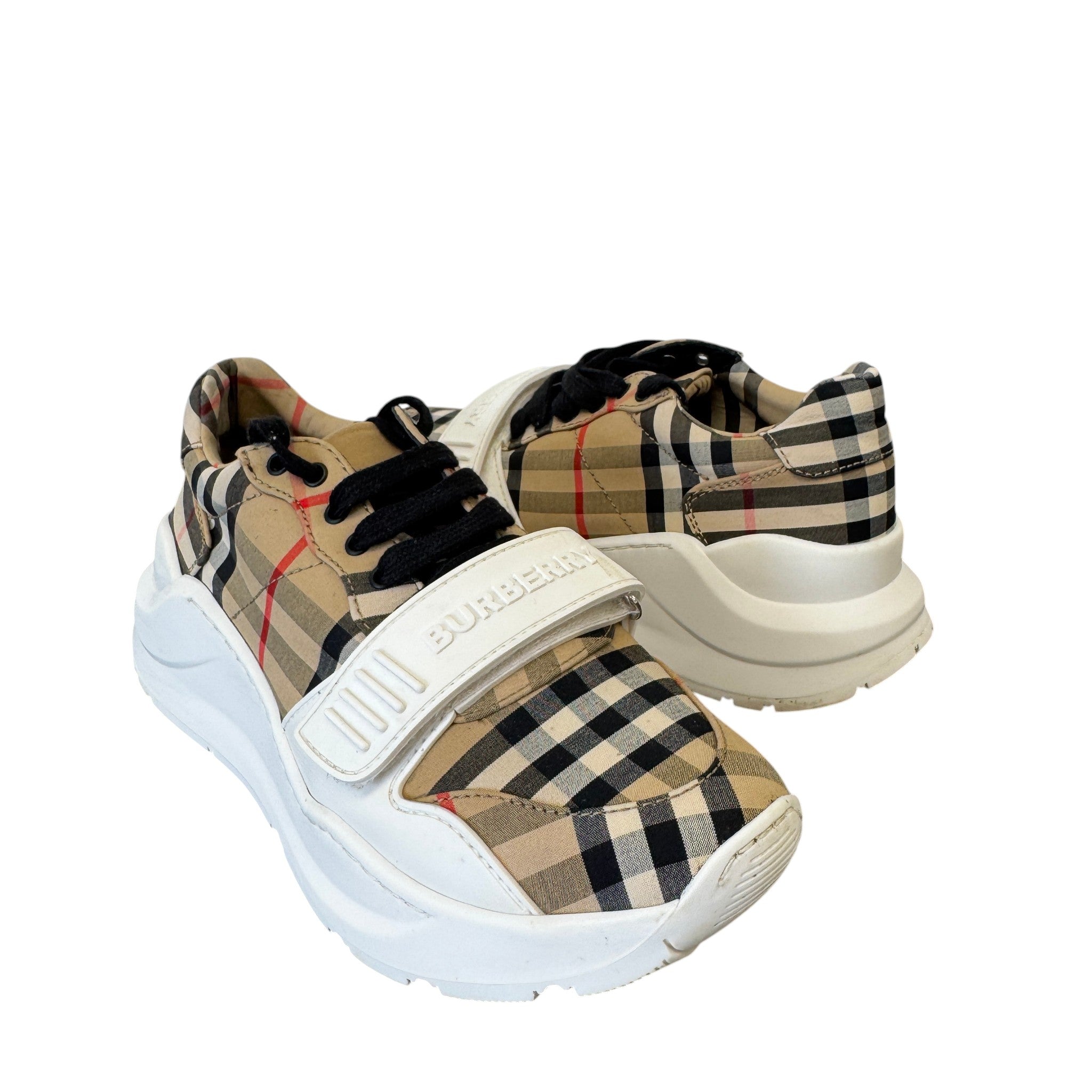 Women's Vintage Check Regis Low Trainers Beige Size EU 36 / UK 3