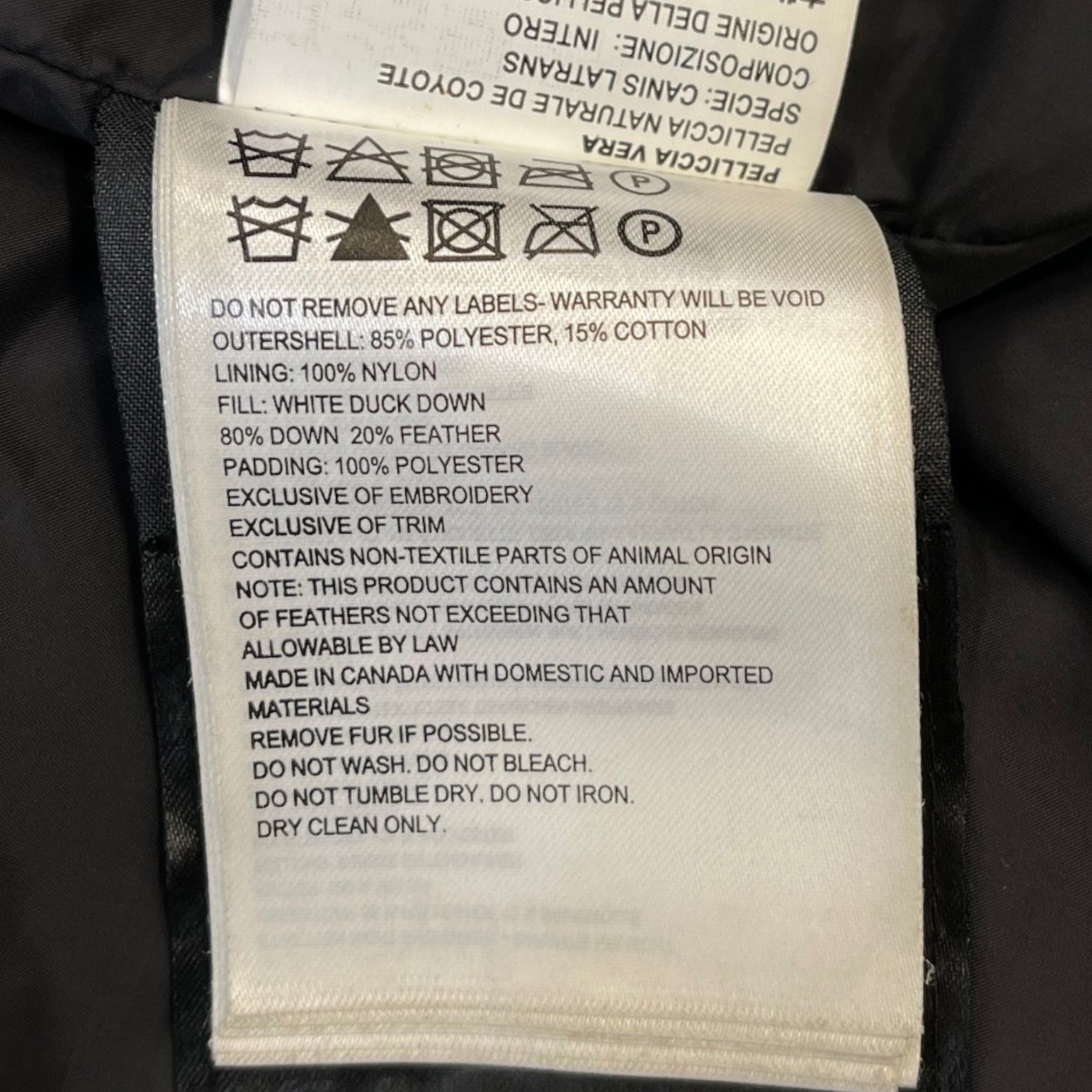 Men's Carson Down Jacket Black Size S