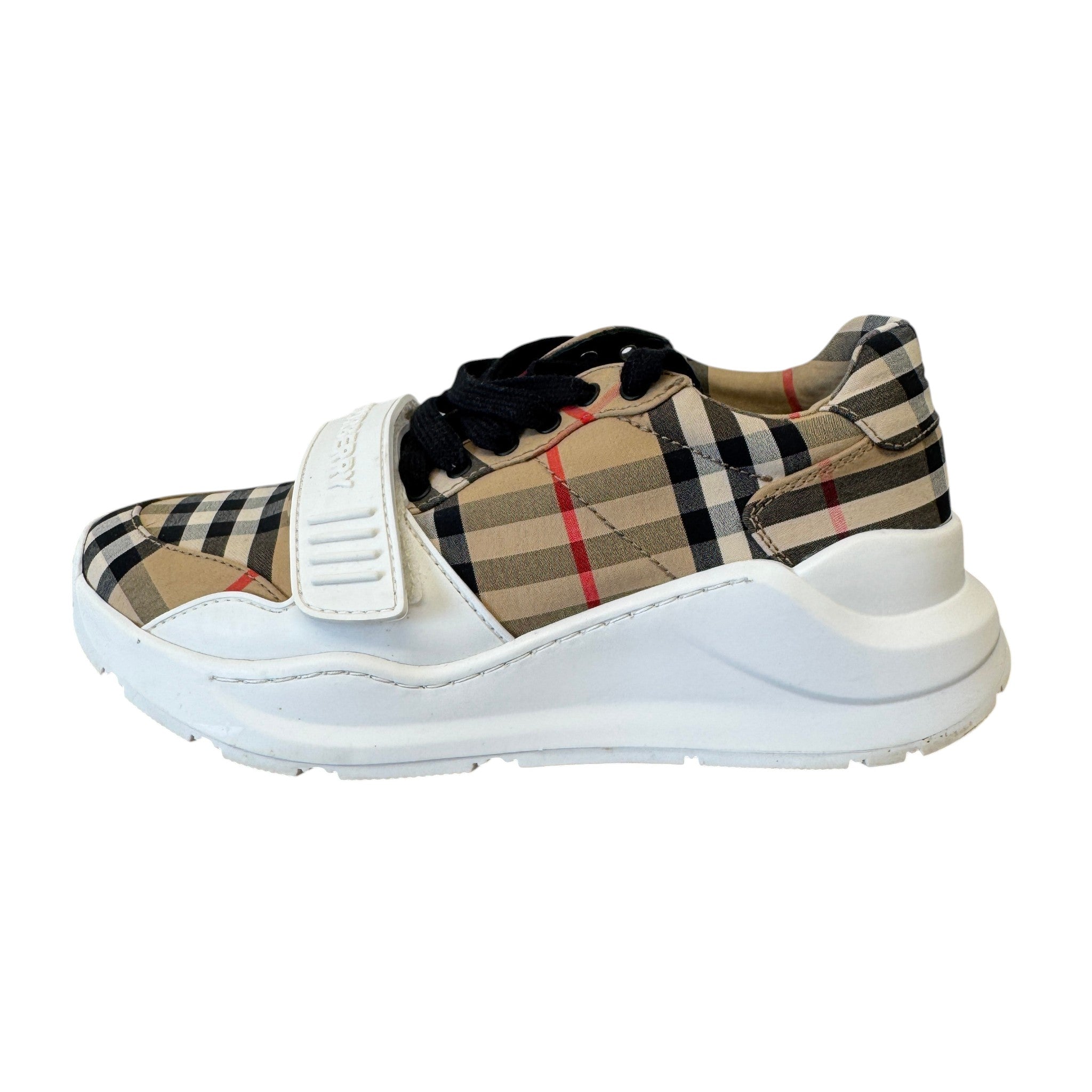 Women's Vintage Check Regis Low Trainers Beige Size EU 36 / UK 3