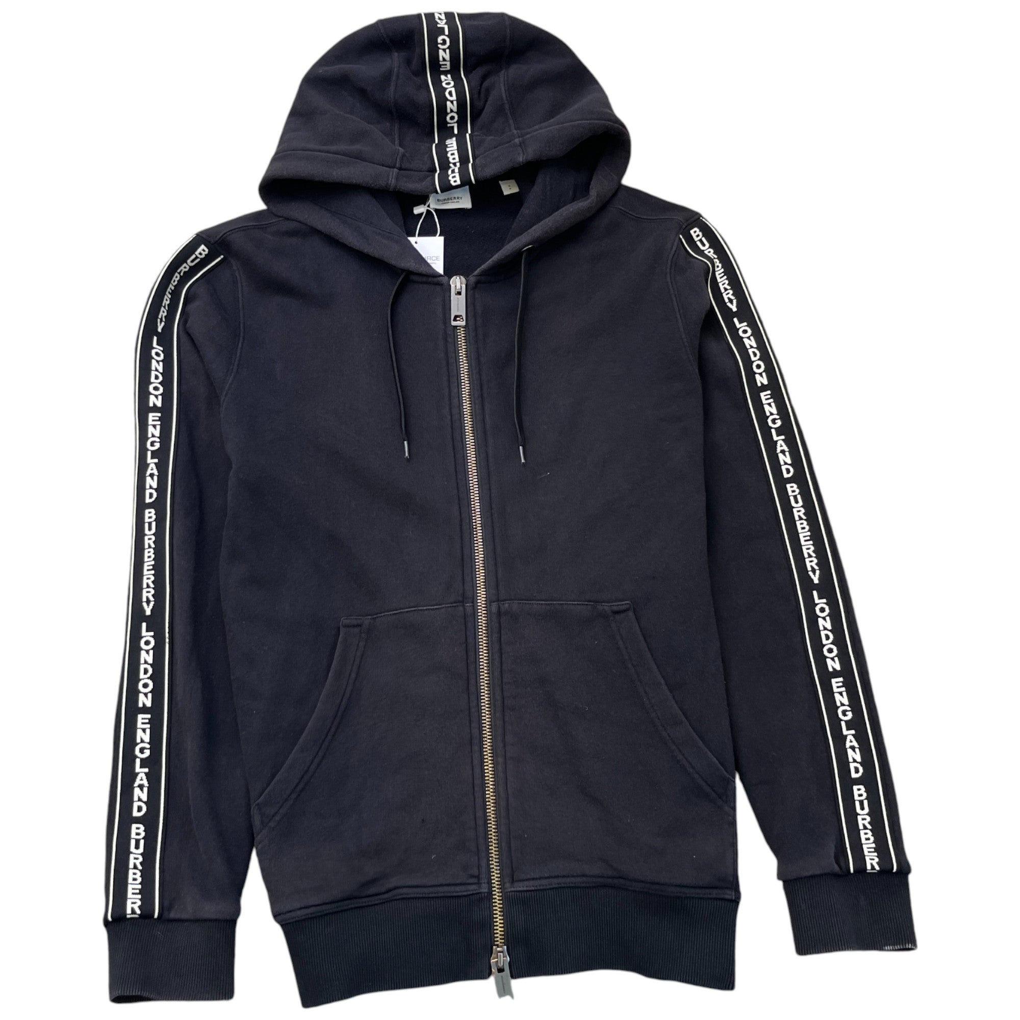 Men's Tape Logo Hoodie Black Size S