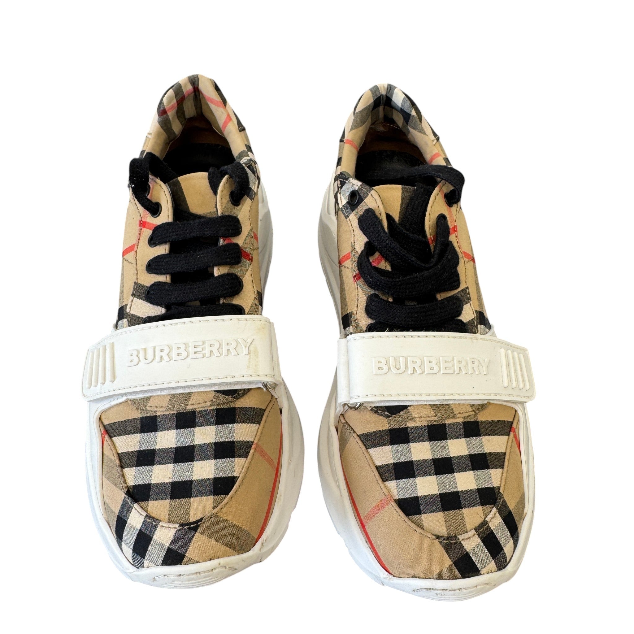 Women's Vintage Check Regis Low Trainers Beige Size EU 36 / UK 3