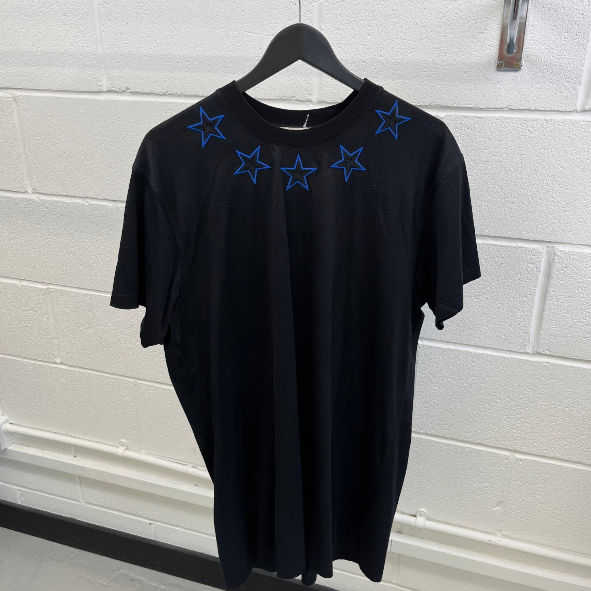 Men's Embroidered Logo T-Shirt Black Size XS