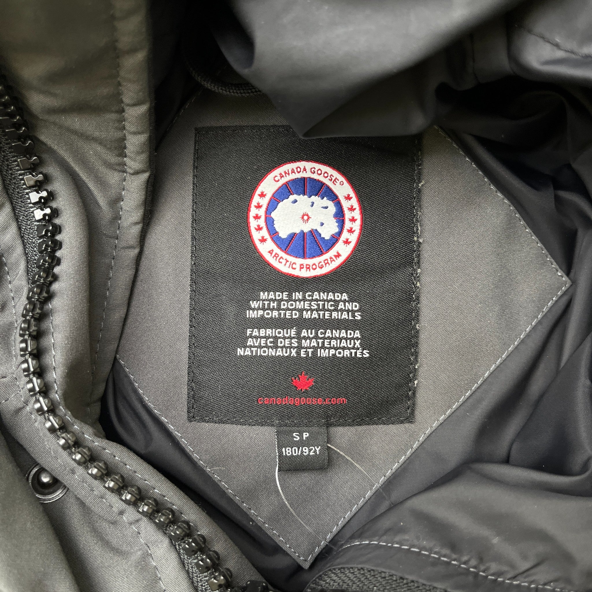 Men's Carson Down Jacket Grey Size S