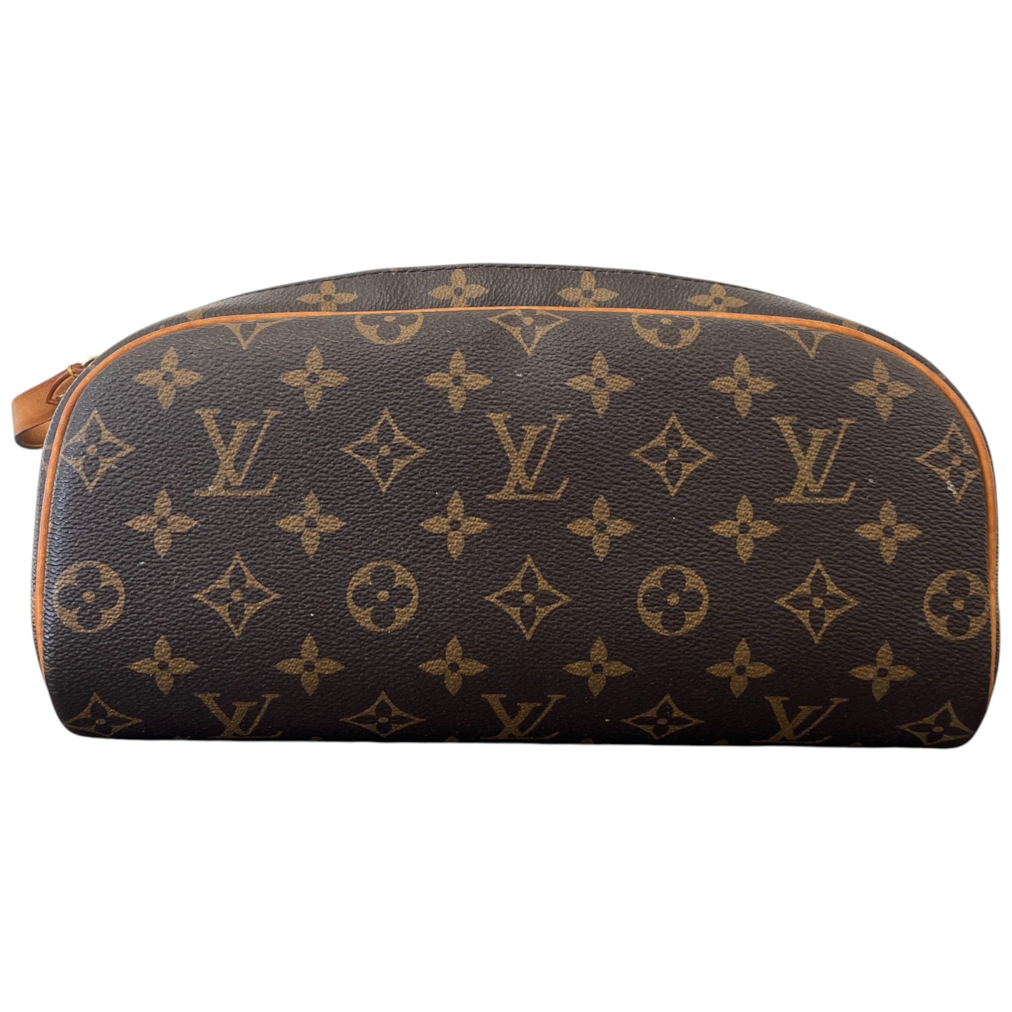 Men's Monogram Canvas Dopp Kit Toiletry Bag Brown