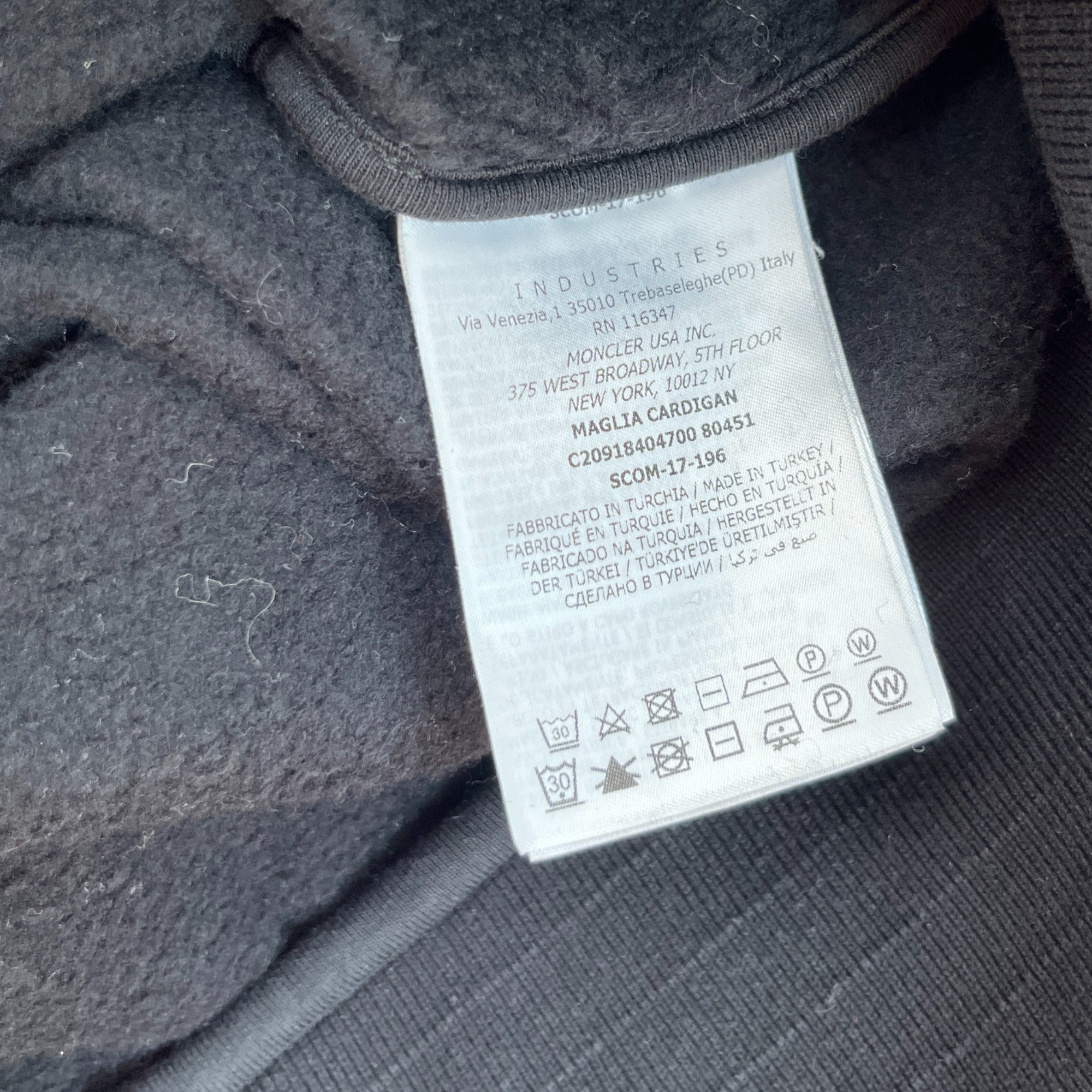 Men's Maglia Cardigan Black Size L