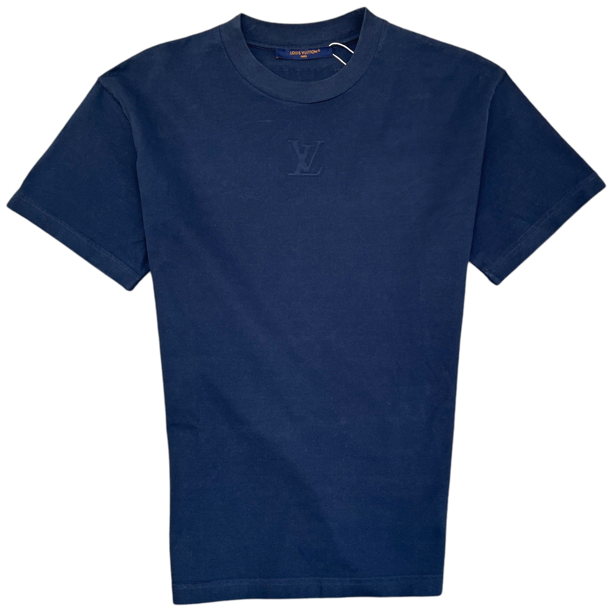 Men's Embossed Lv T-Shirt Navy Size XS