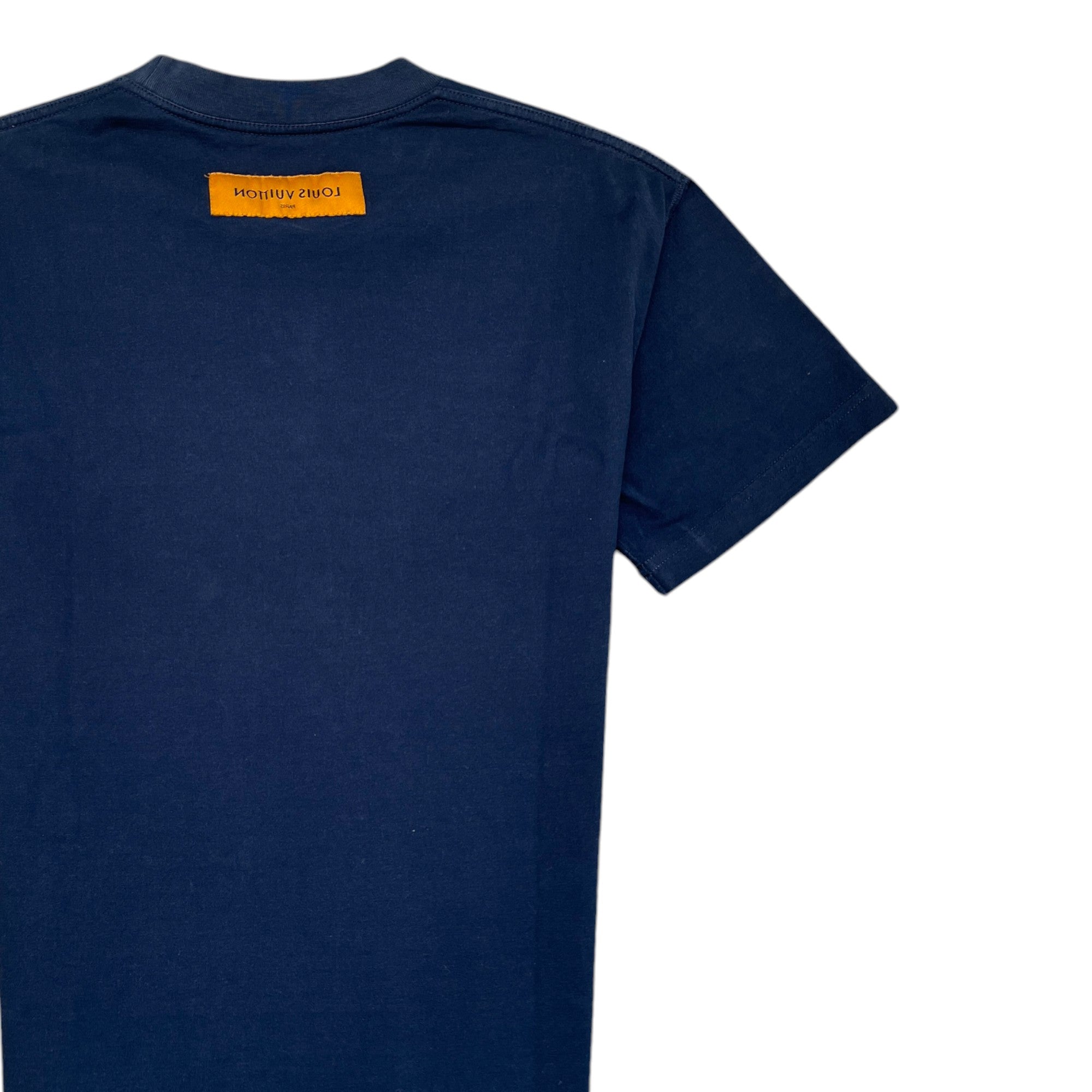 Men's Embossed Lv T-Shirt Navy Size XS