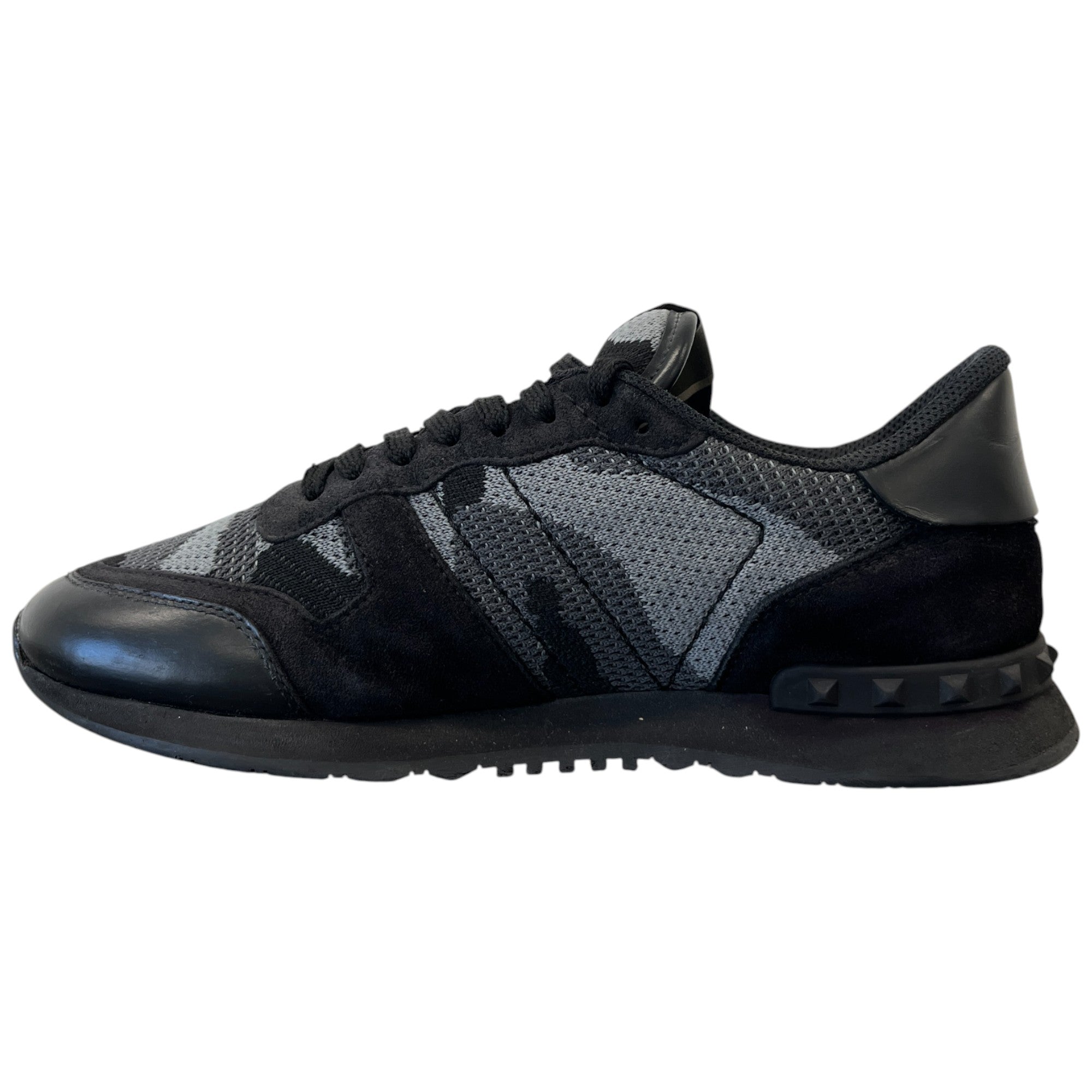 Men's Knit Rockrunner Low Trainers Black Size EU 40.5 / UK 6.5