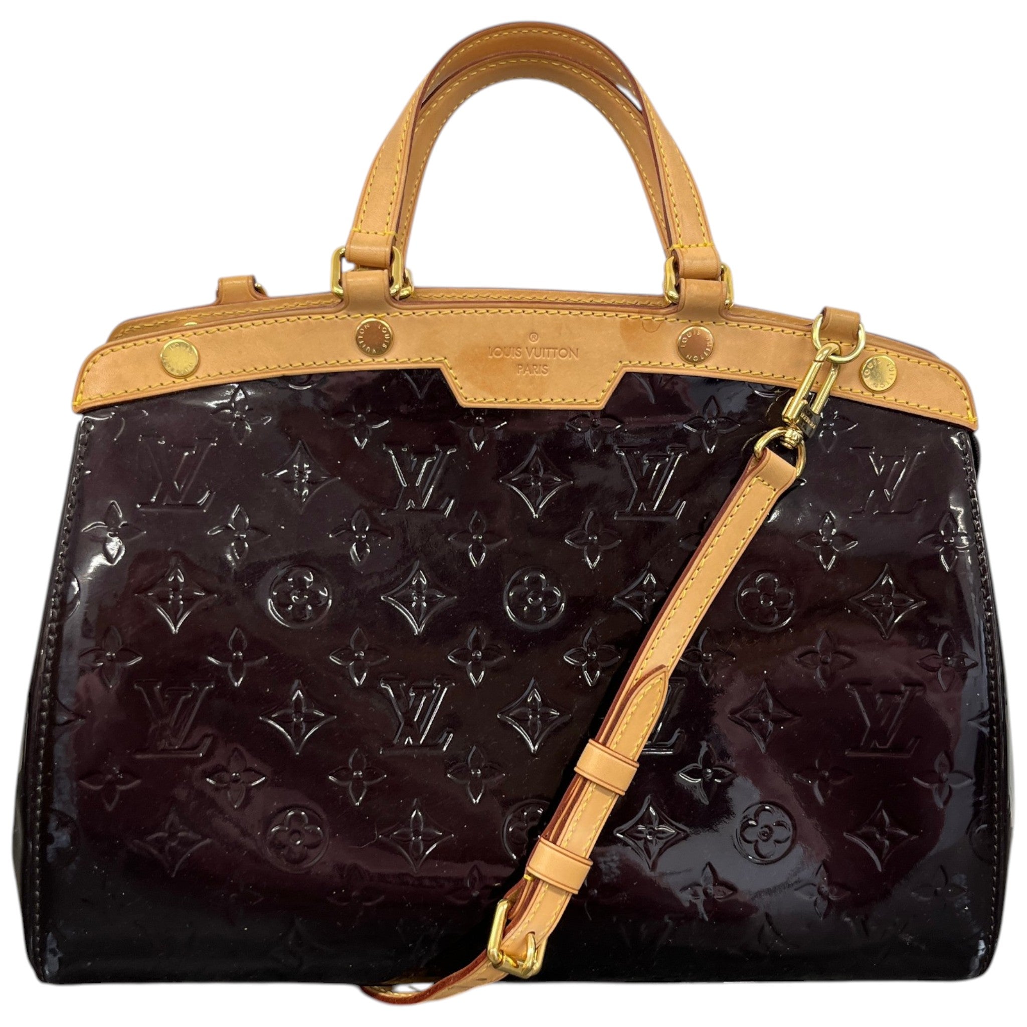 Women's Amarante Monogram Vernis Brea Mm Bag Burgundy